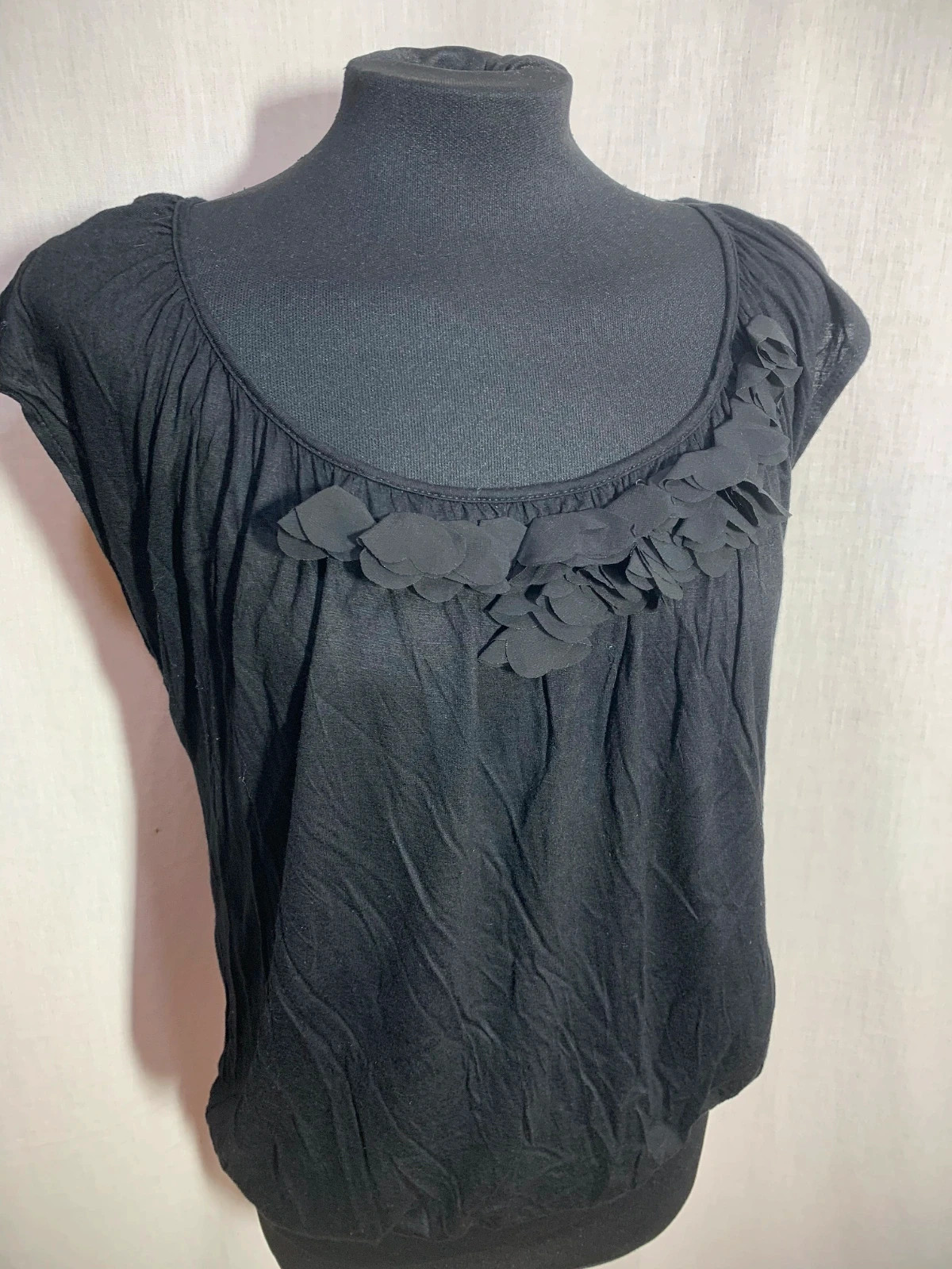 Camiseta sin Mangas Negra | Black Sleeveless T-Shirt – H&M – taille S / 36 / 8 5