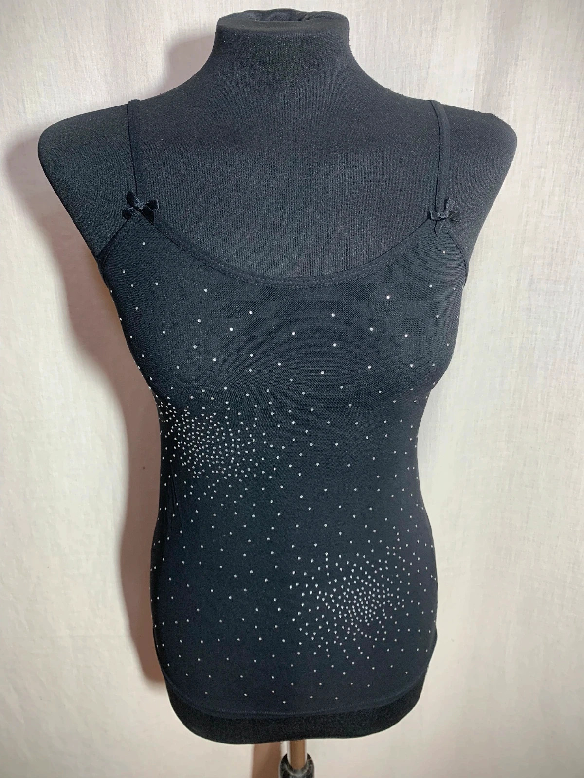 Camiseta sin Mangas con Lentejuelas Negra | Black Sleeveless Sequin Top | El Corte Inglés – El Corte Inglés – taille S / 36 / 8 4