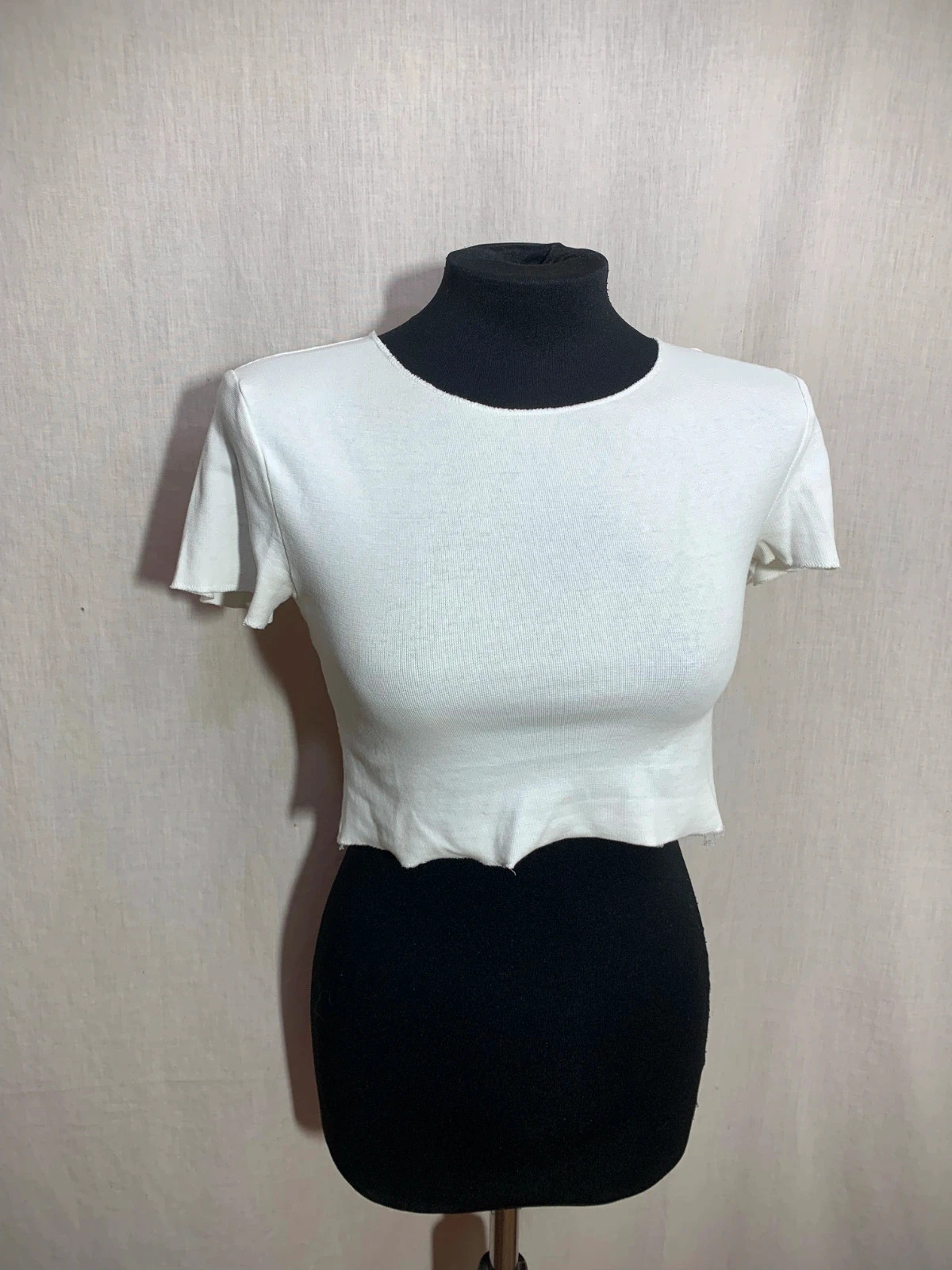 Camiseta Crop Top Blanca | White Crop Top | Zara – Zara – taille S / 36 / 8 4