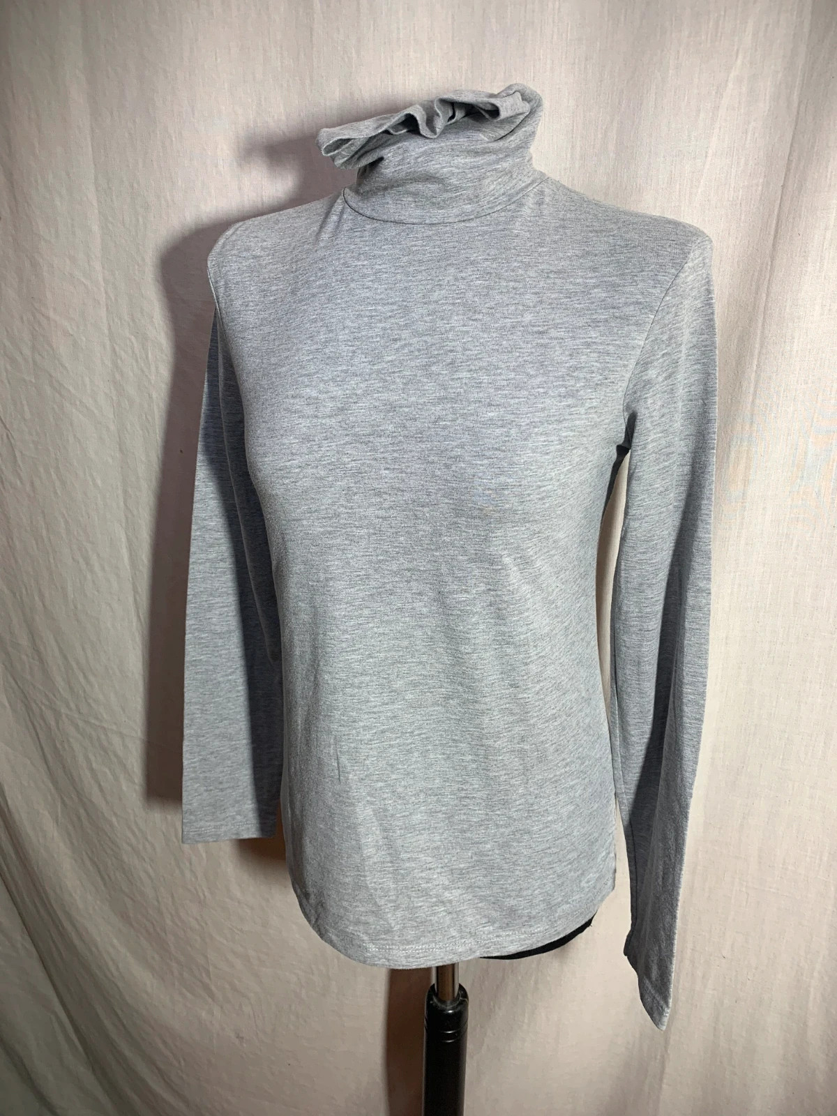 Camiseta de Cuello Alto Gris | Grey Turtleneck Shirt | Inditex – Inditex – taille M / 38 / 10 4