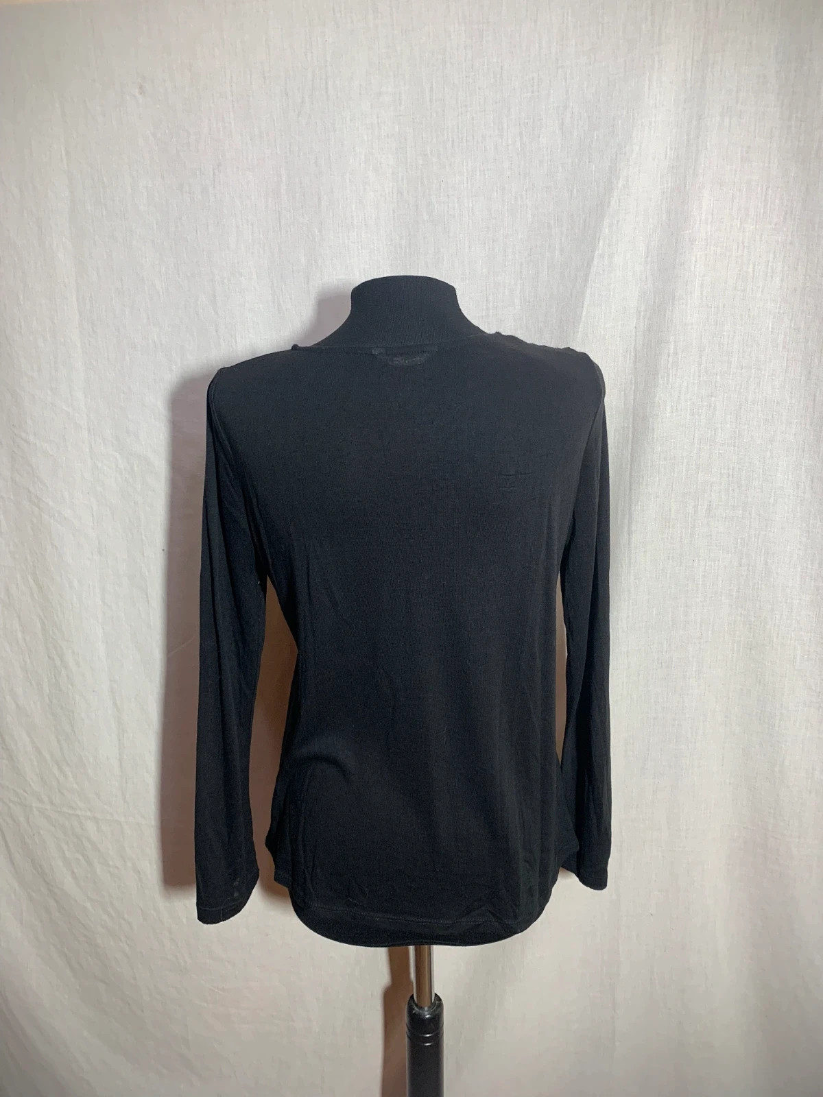 Blusa Negra de Manga Larga | Black Long Sleeve Blouse | Springfield – Springfield – taille M / 38 / 10 3