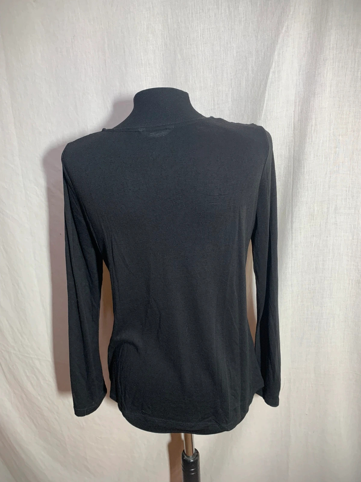 Blusa Negra de Manga Larga | Black Long Sleeve Blouse | Springfield – Springfield – taille M / 38 / 10 4