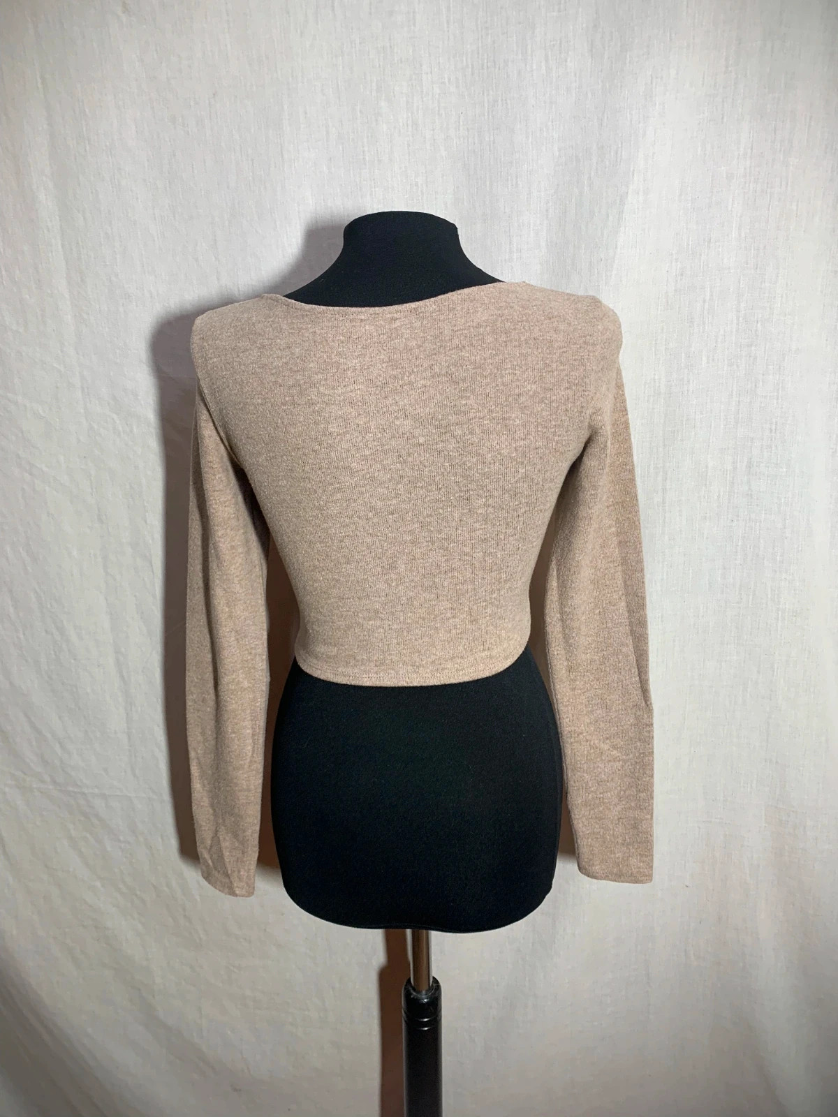 Rebeca cropped beige | Beige cropped knit cardigan | Stradivarius – Stradivarius – taille S / 36 / 8 2