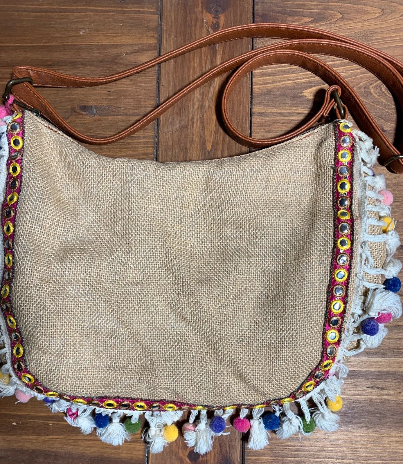 Bolso de hombro de yute | Jute shoulder bag 2