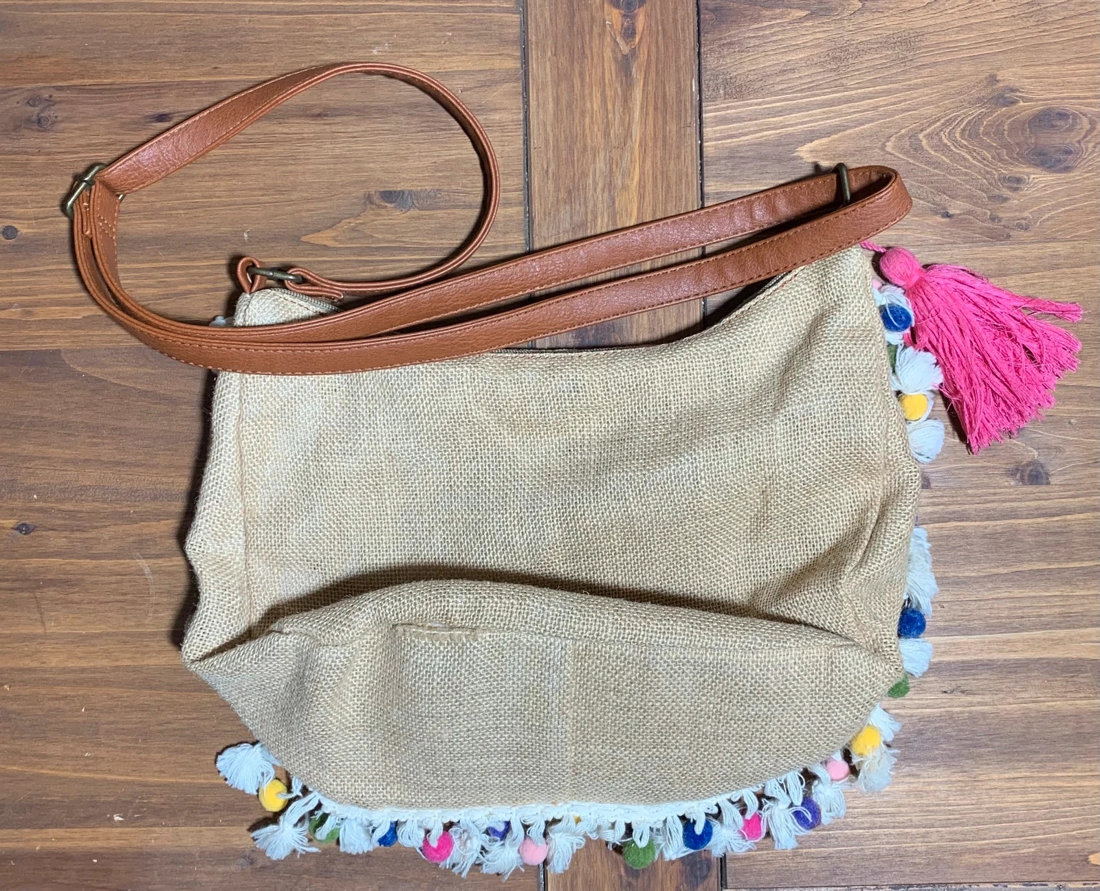 Bolso de hombro de yute | Jute shoulder bag 4