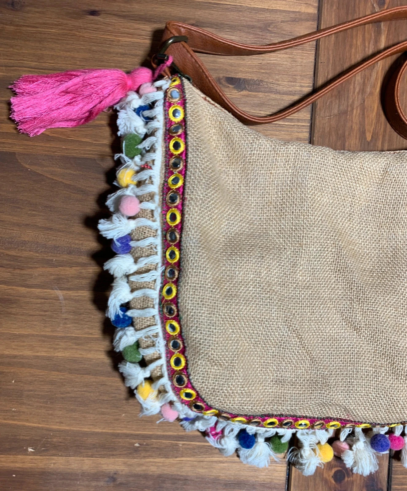 Bolso de hombro de yute | Jute shoulder bag 3