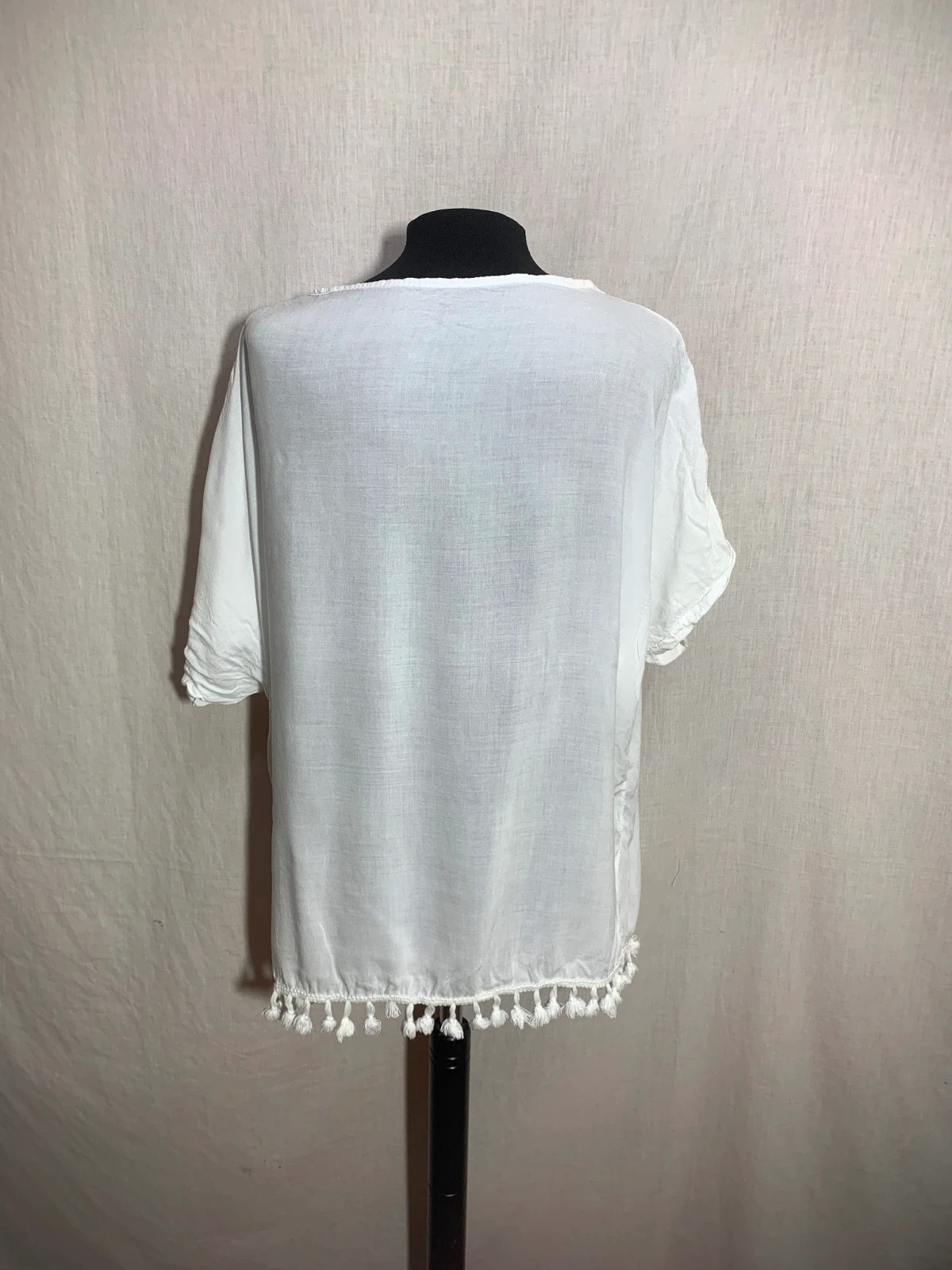 Túnica Tipo Caftán Blanca | White Kaftan-Style Tunic – taille XL / 42 / 14 2