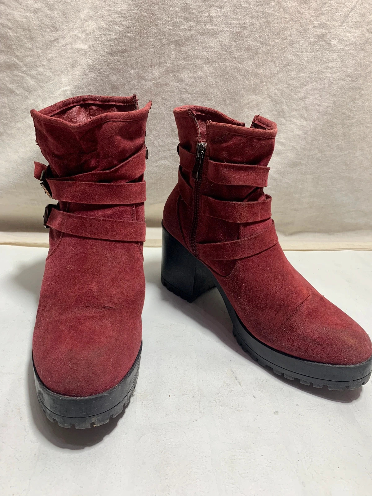 Botas de Tobillo Rojo Vino | Wine Red Ankle Boots | Amor Amore – Amor amore – taille 40 3