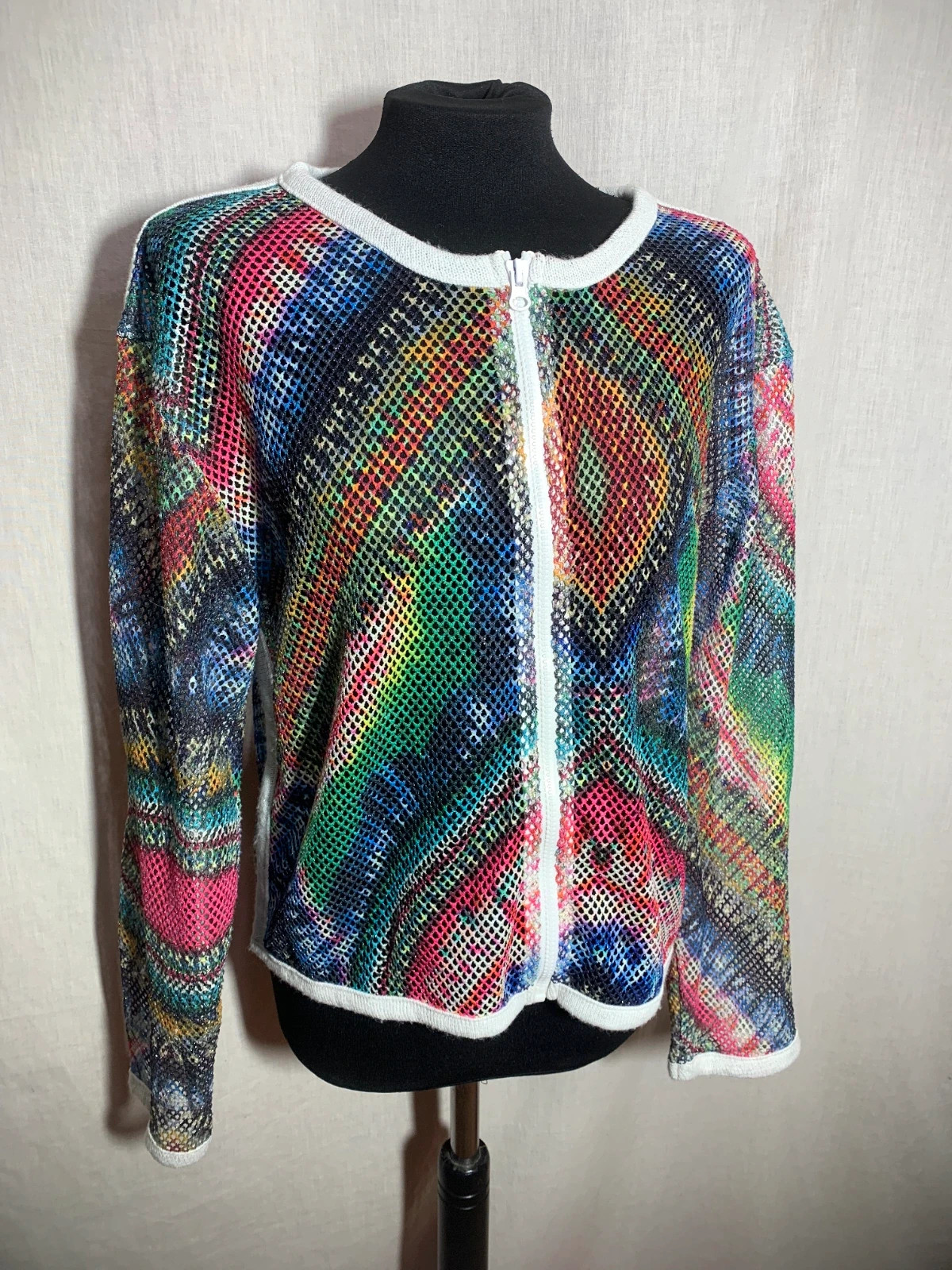 Chaqueta de Punto Multicolor | Multicolour Knit Jacket – Promise – taille L / 40 / 12 5