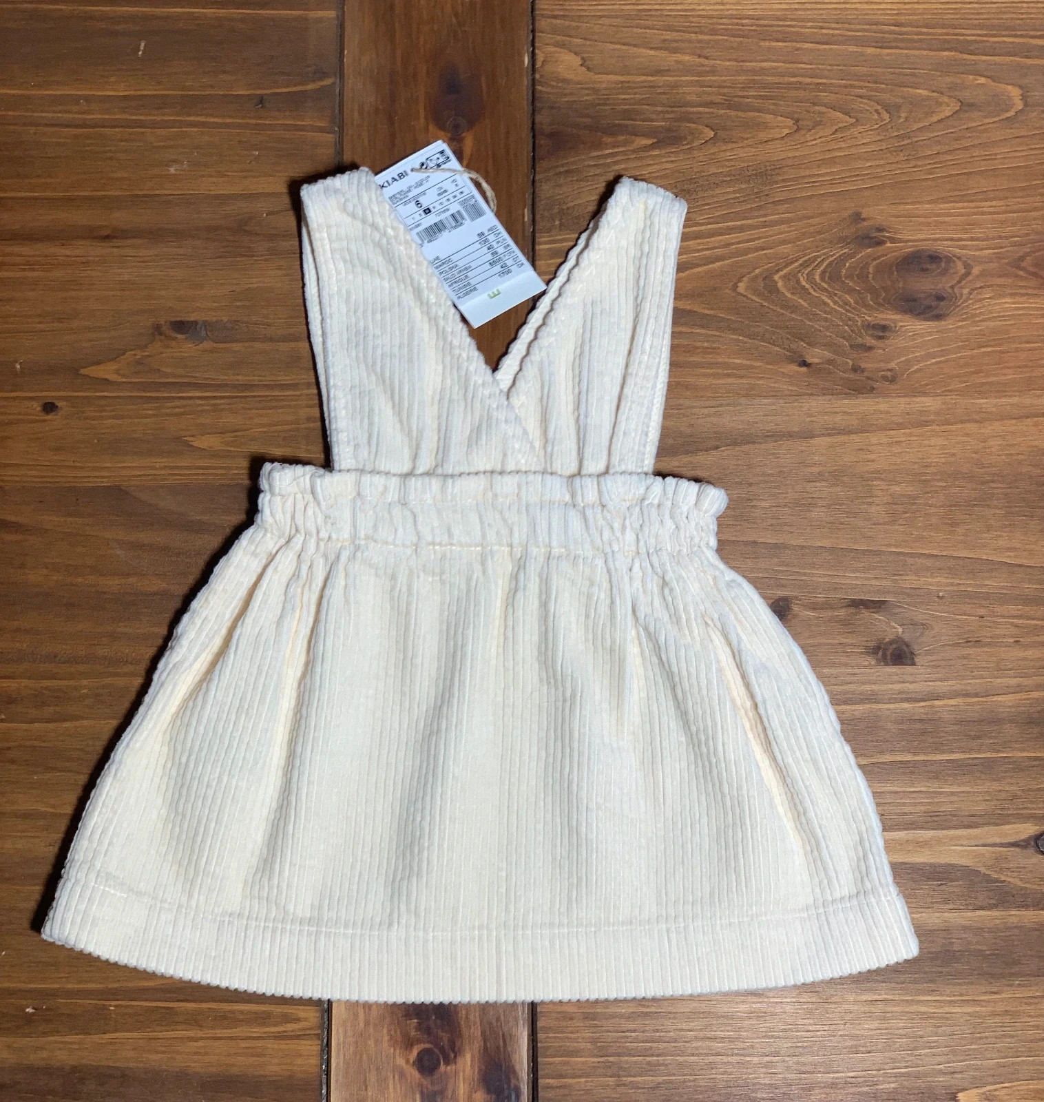 Falda de Peto de Pana Beige | Beige Corduroy Pinafore Skirt | Kiabi – Kiabi – taille 6-9 mois / 68 cm 2