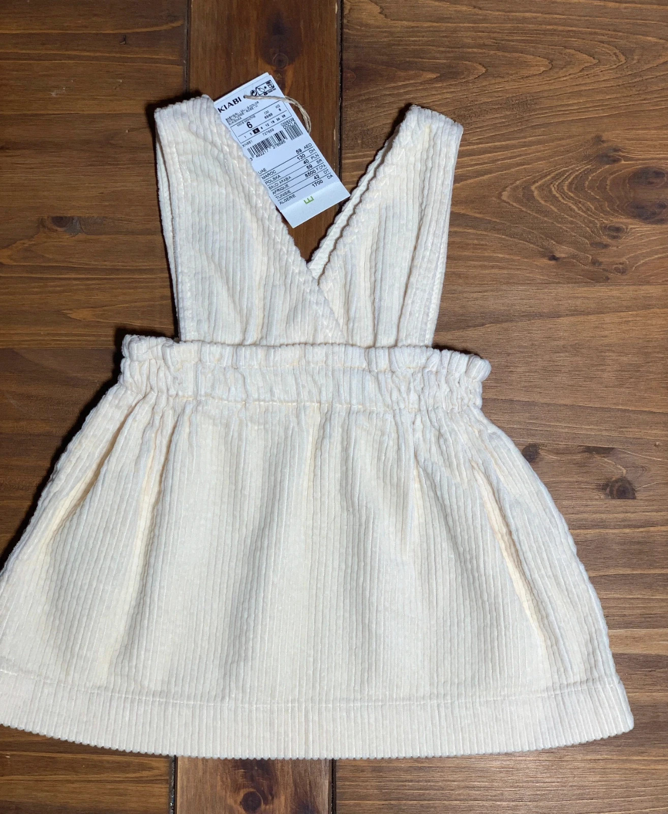 Falda de Peto de Pana Beige | Beige Corduroy Pinafore Skirt | Kiabi – Kiabi – taille 6-9 mois / 68 cm 3
