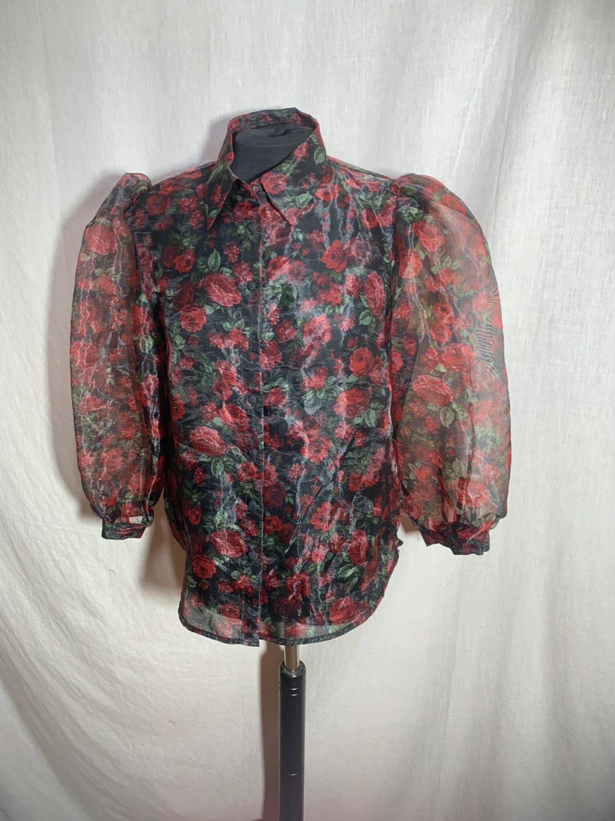 Camisa de Organza con Estampado Floral | Organza Shirt with Floral Print | Stradivarius – Stradivarius – taille M / 38 / 10 3