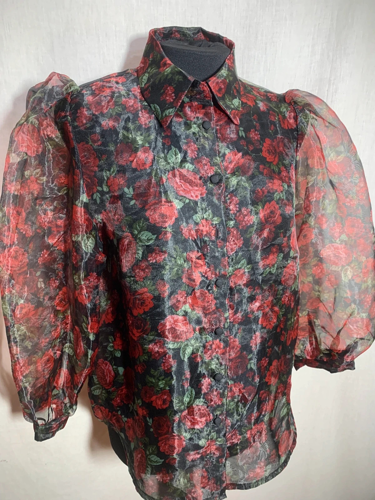 Camisa de Organza con Estampado Floral | Organza Shirt with Floral Print | Stradivarius – Stradivarius – taille M / 38 / 10 5