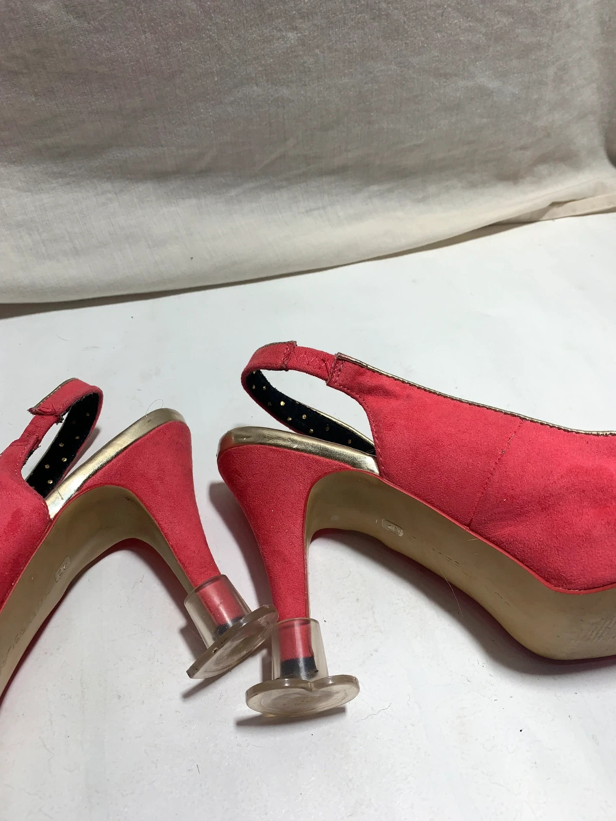 Zapatos de Tacón de Aguja Rojos | Red Stiletto Heels – Blanco – taille 40 4