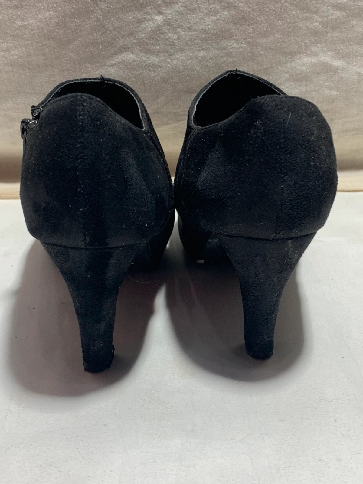 Botines de Tacón de Ante Negro | Black Suede Heeled Ankle Boots – taille 40 4