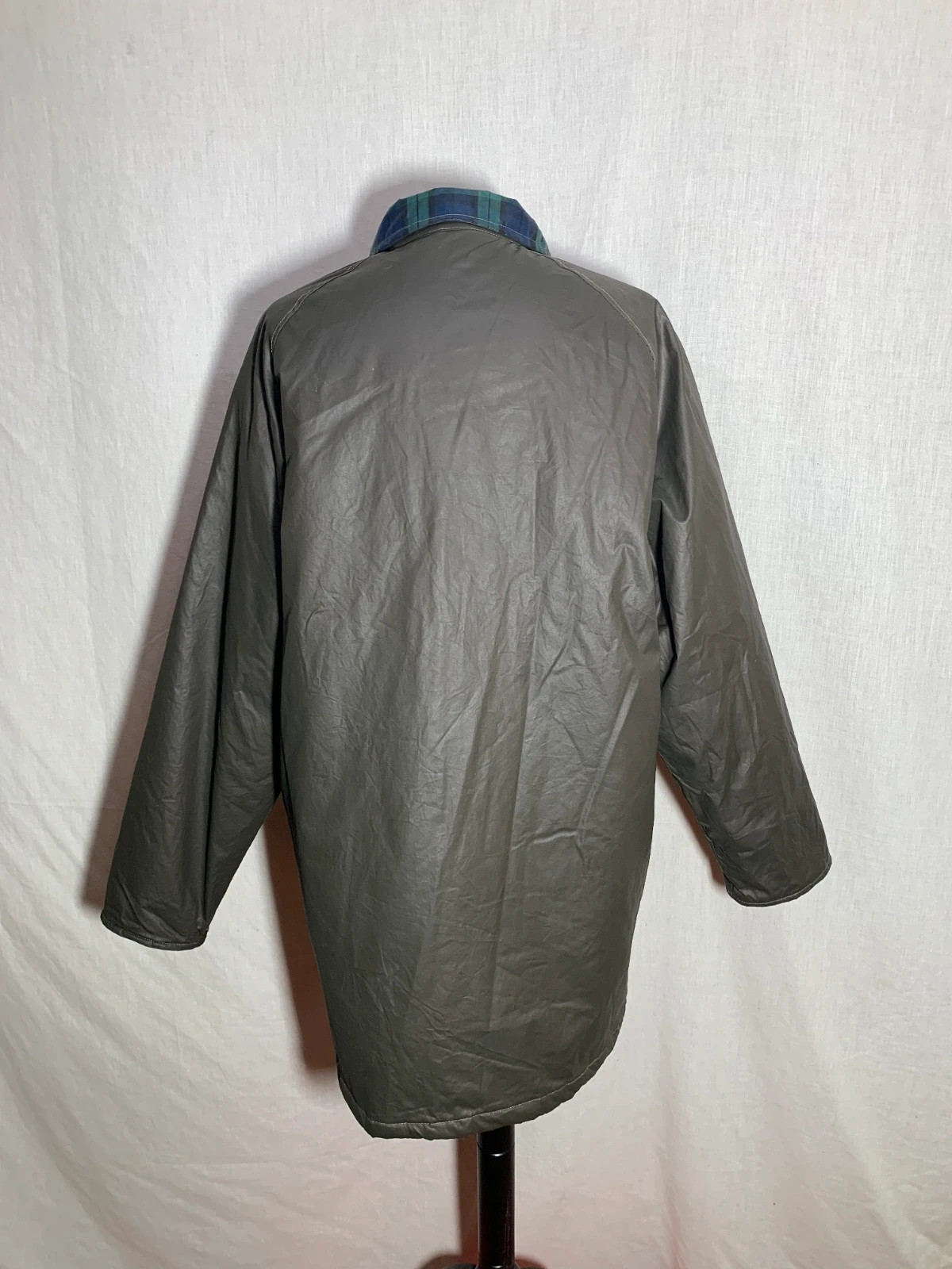 Abrigo Largo Estilo Barbour Verde Oscuro | Dark Green Long Barbour-Style Coat – Riverside – taille XXXL / 46 / 18 4
