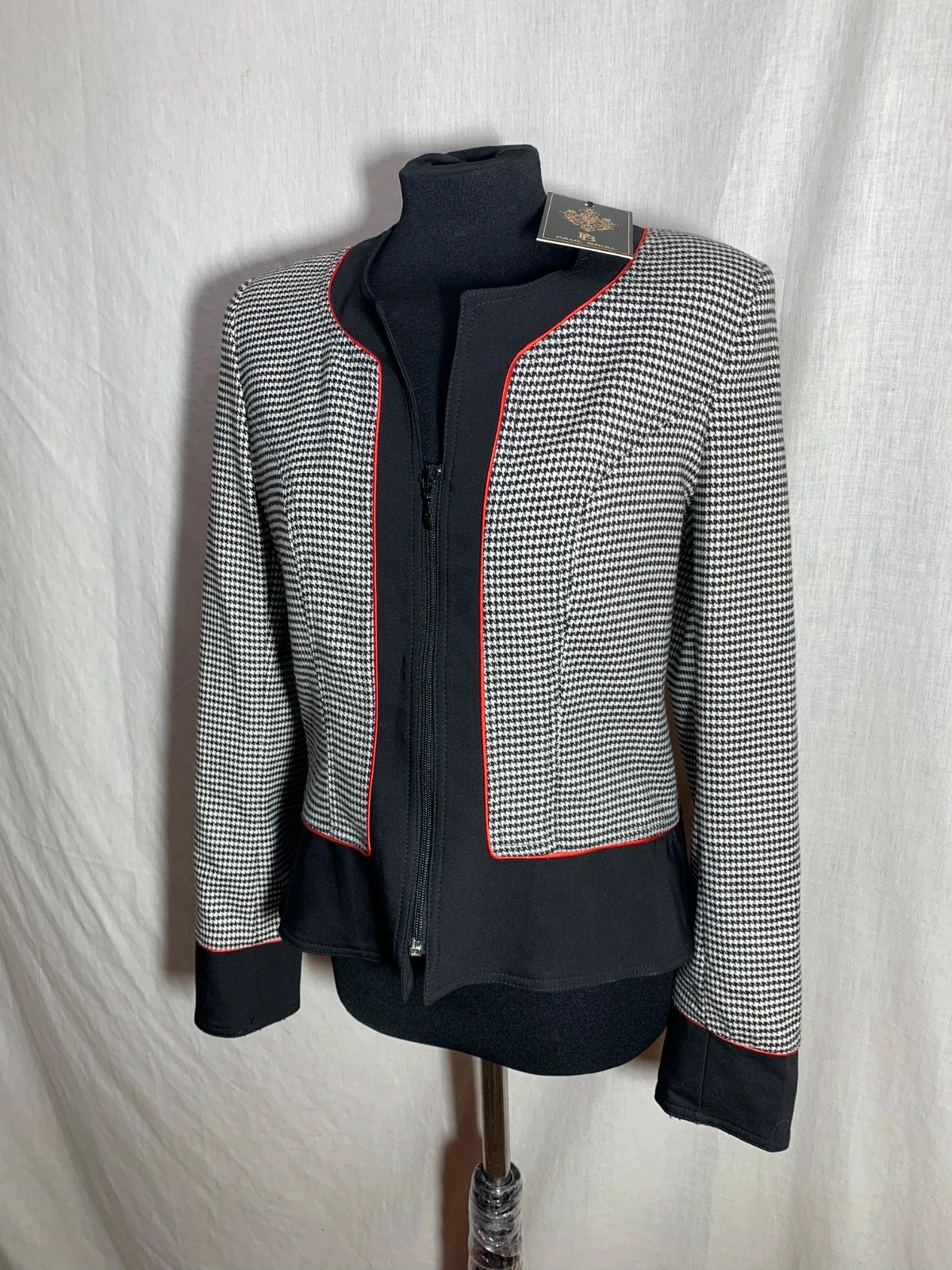 Blazer de Fiesta Blanca y Negra | Black and White Party Blazer – Paul Brial – taille L / 40 / 12 3