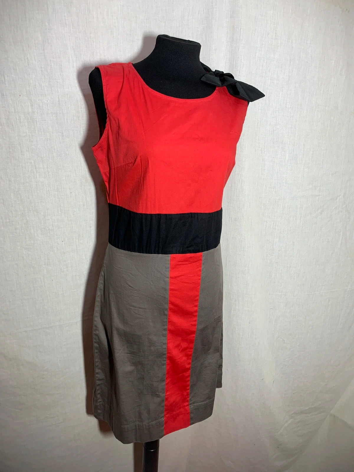 Vestido Formal sin Mangas Rojo y Negro | Red and Black Sleeveless Formal Dress | Almatrichi – Almatrichi – taille XL / 42 / 14 4
