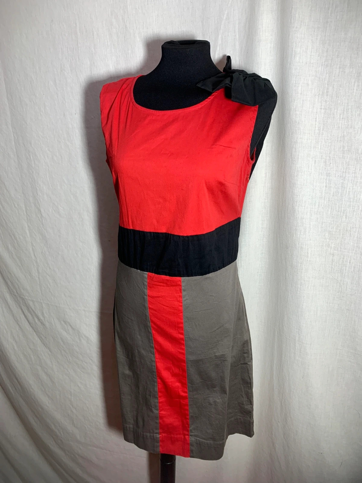 Vestido Formal sin Mangas Rojo y Negro | Red and Black Sleeveless Formal Dress | Almatrichi – Almatrichi – taille XL / 42 / 14 3