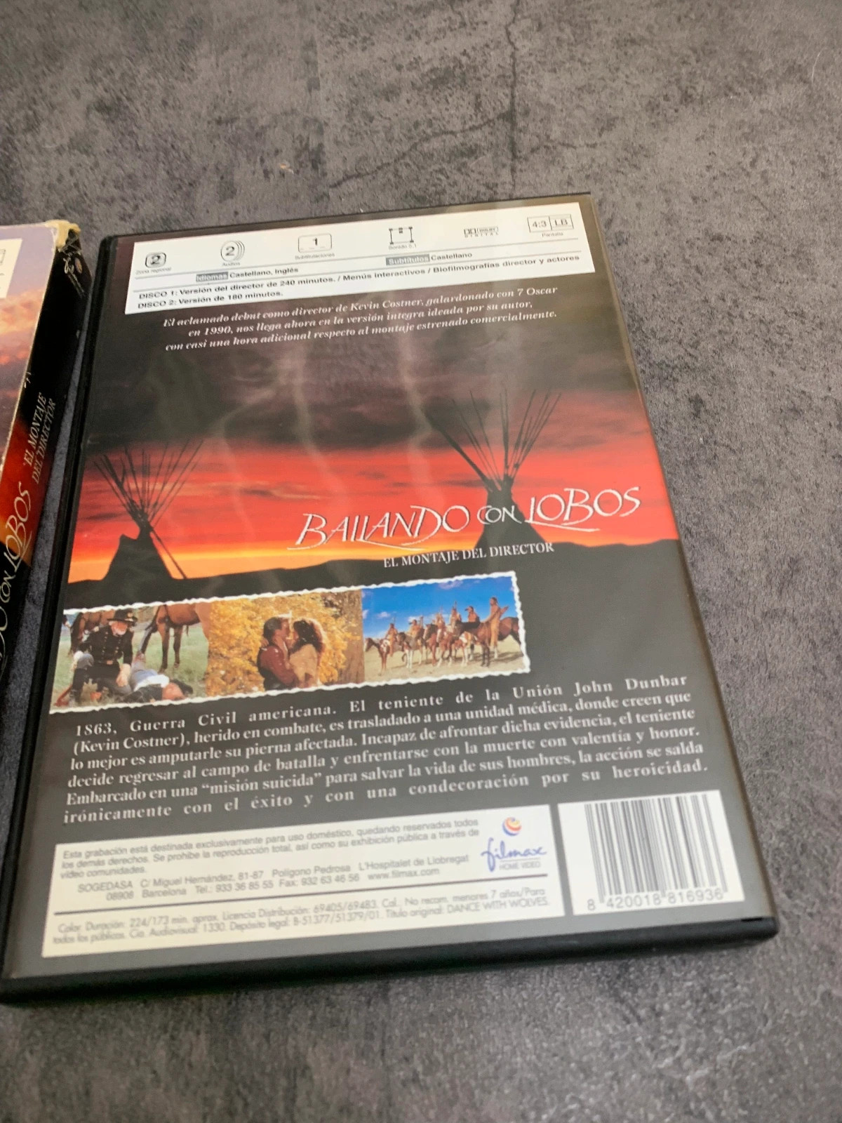 Película Bailando con Lobos DVD 4