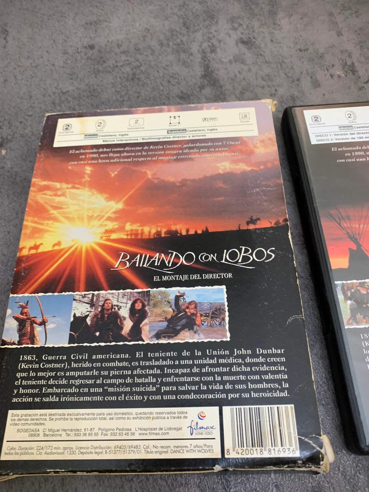 Película Bailando con Lobos DVD 5