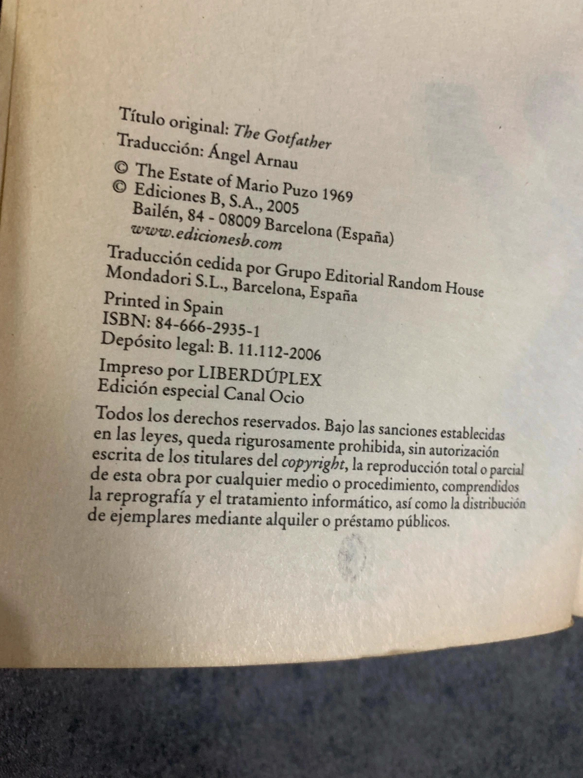 Libro El Padrino | Book The Godfather | Mario Puzo 5