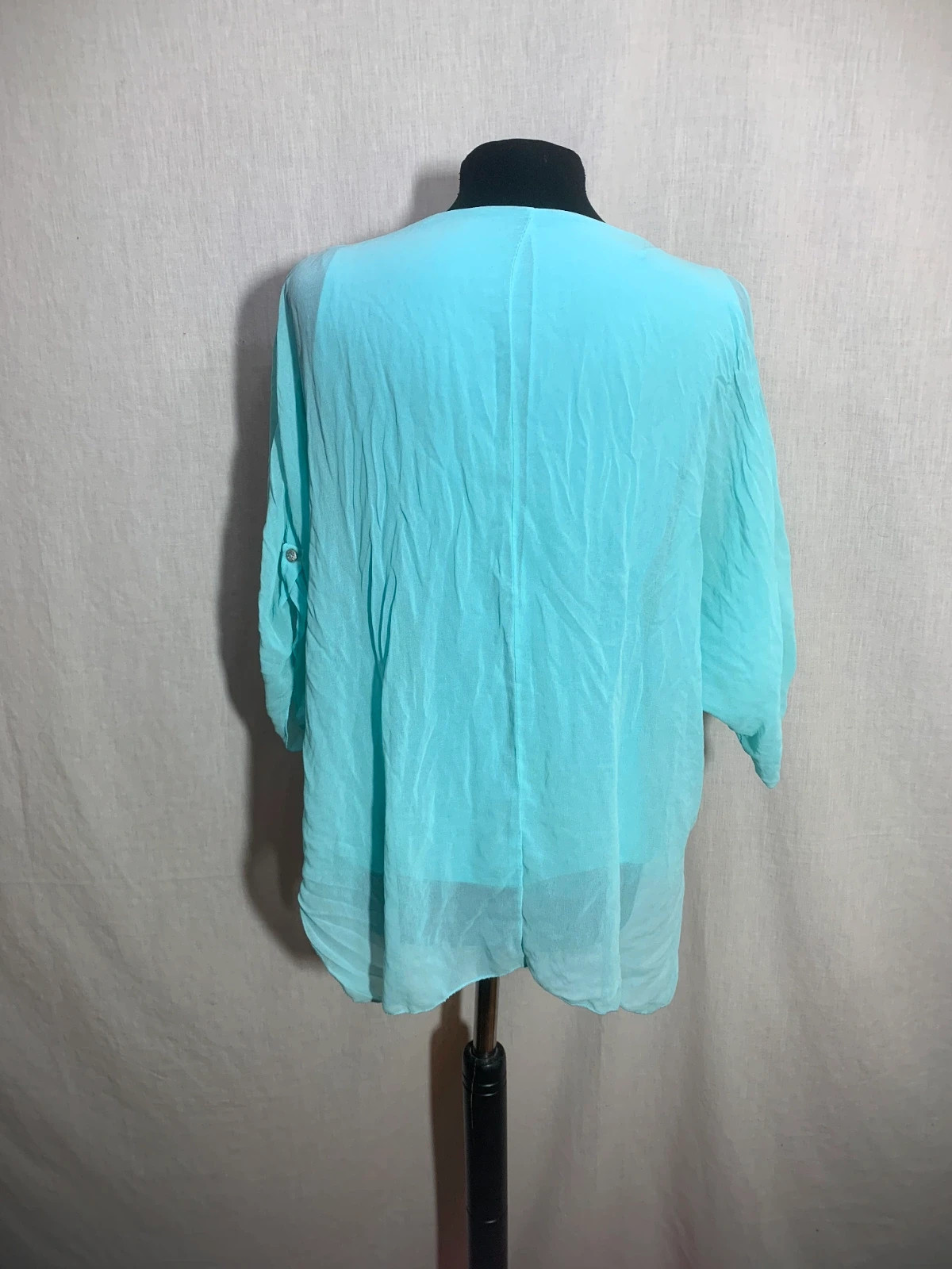 Blusa Azul Claro de Manga 3/4 | Light Blue 3/4 Sleeve Blouse – taille XXL / 44 / 16 2