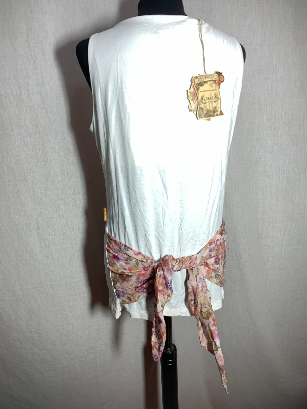 Blusa Larga sin Mangas Blanca | White Long Sleeveless Blouse | Mamatayoe – Mamatayoe – taille XL / 42 / 14 5