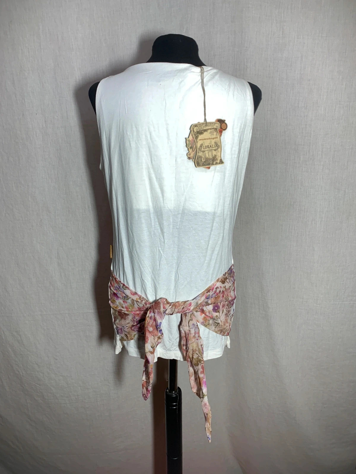 Blusa Larga sin Mangas Blanca | White Long Sleeveless Blouse | Mamatayoe – Mamatayoe – taille XL / 42 / 14 2