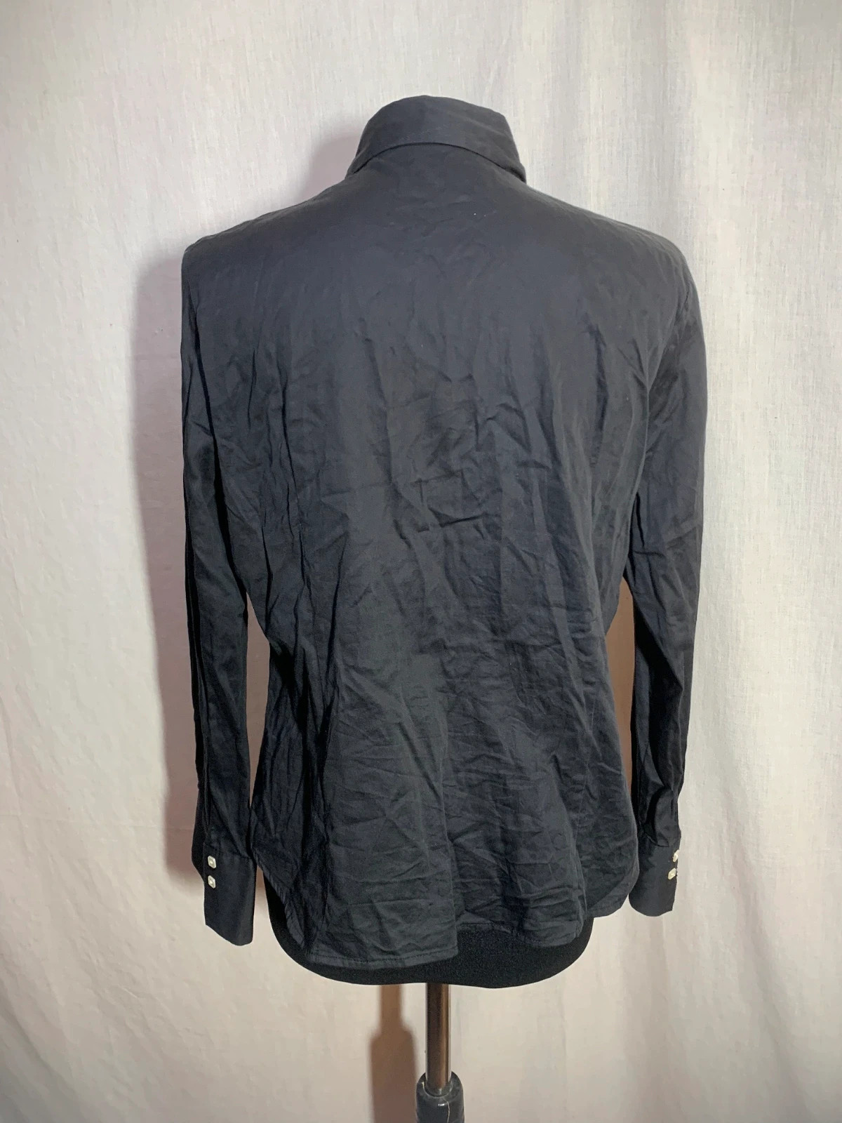 Camisa Negra con Cuentas Plateadas | Black Shirt with Silver Beads – Park Avenue – taille 4XL / 48 / 20 2