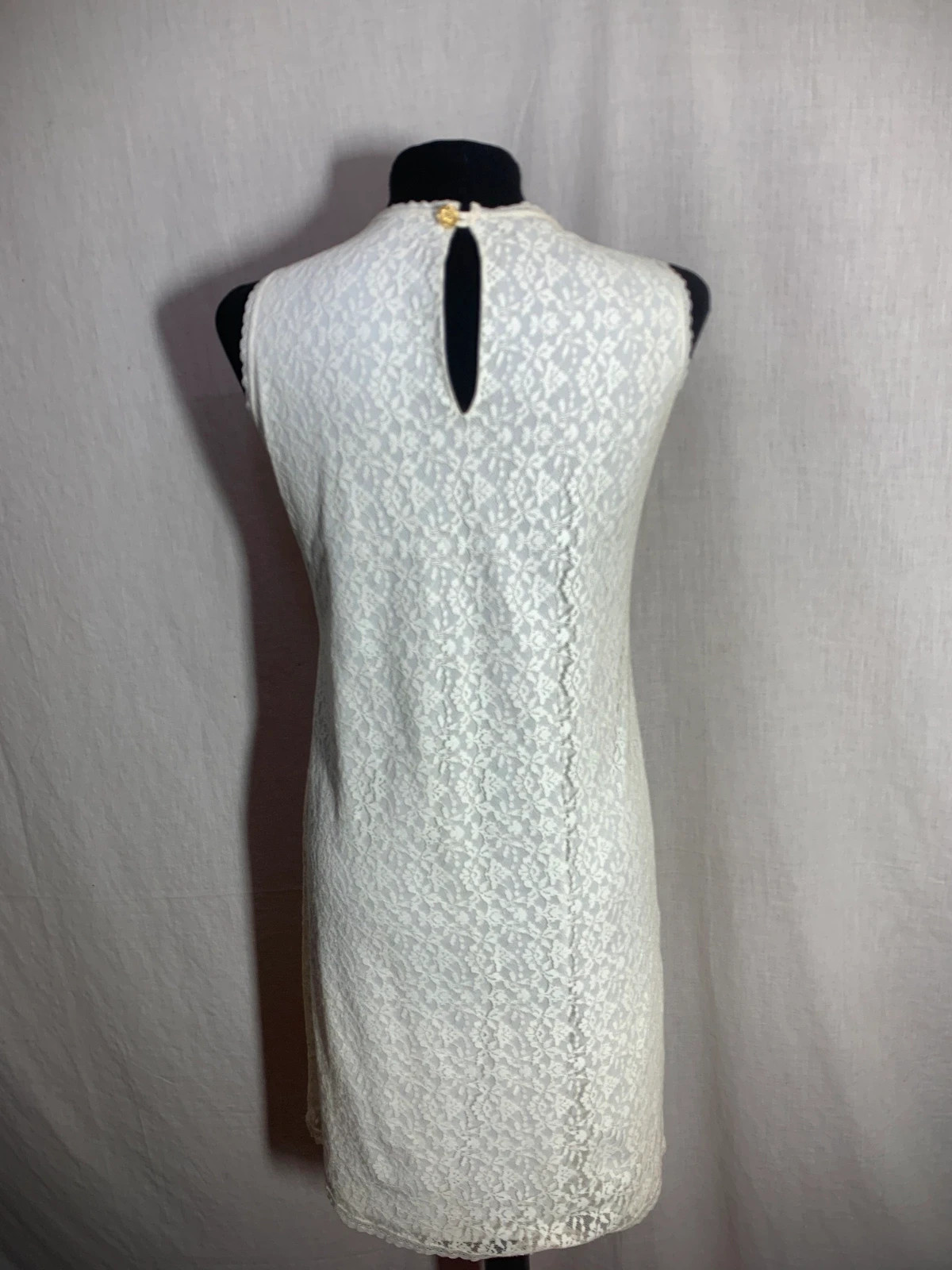 Vestido sin Mangas de Encaje Floral Blanco | White Sleeveless Floral Lace Dress – Nb sport – taille XXL / 44 / 16 4