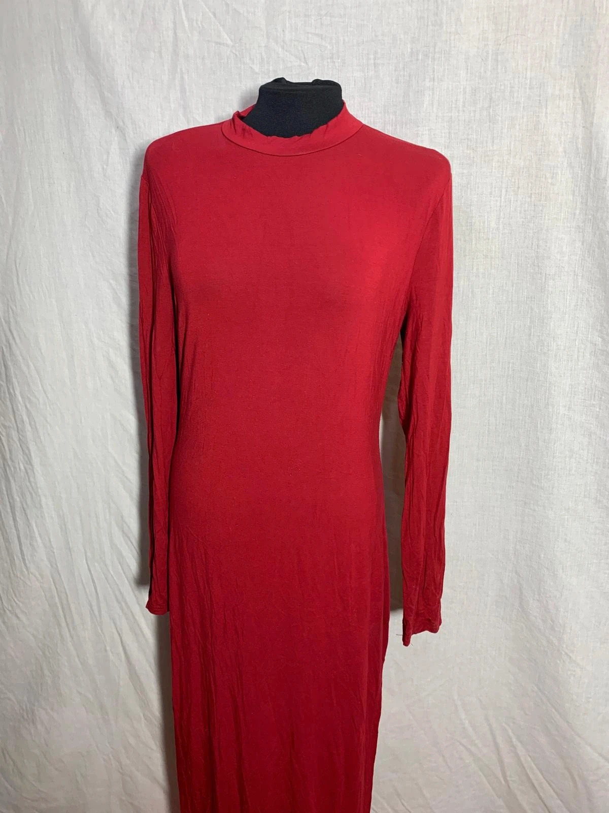 Vestido largo rojo de manga larga | Red long-sleeved maxi dress | Shein – Shein – taille XL / 42 / 14 3