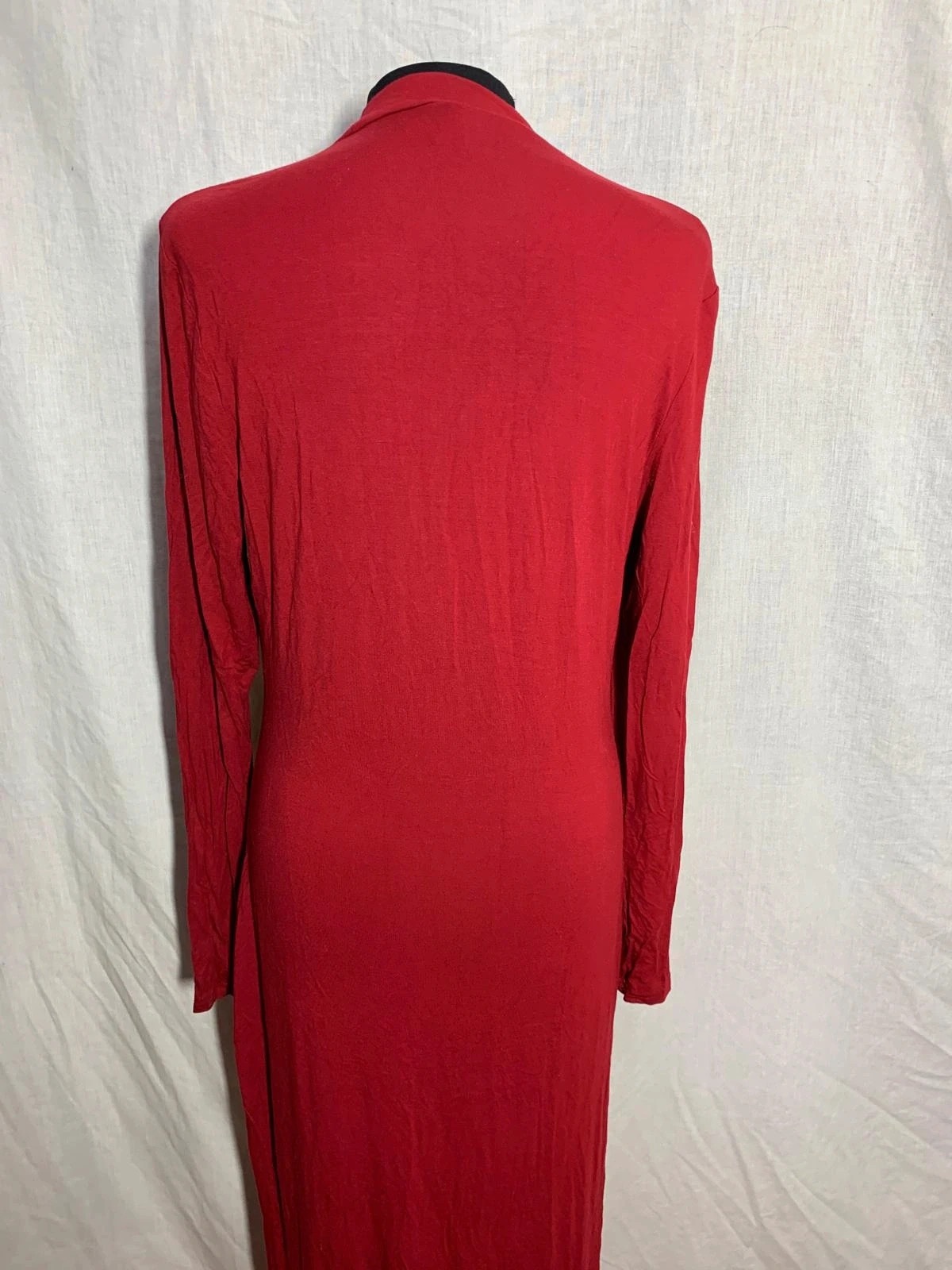 Vestido largo rojo de manga larga | Red long-sleeved maxi dress | Shein – Shein – taille XL / 42 / 14 5