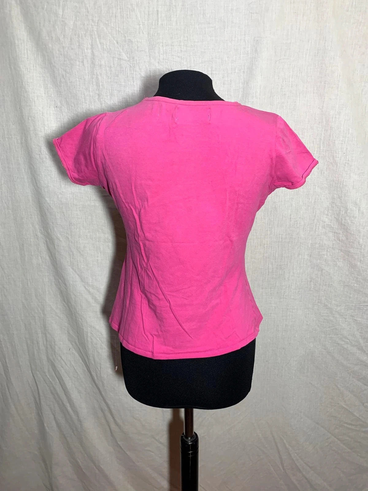 Camiseta rosa flores pintadas | Pink hand-painted flower t-shirt | Zara – Zara – taille XL / 42 / 14 2