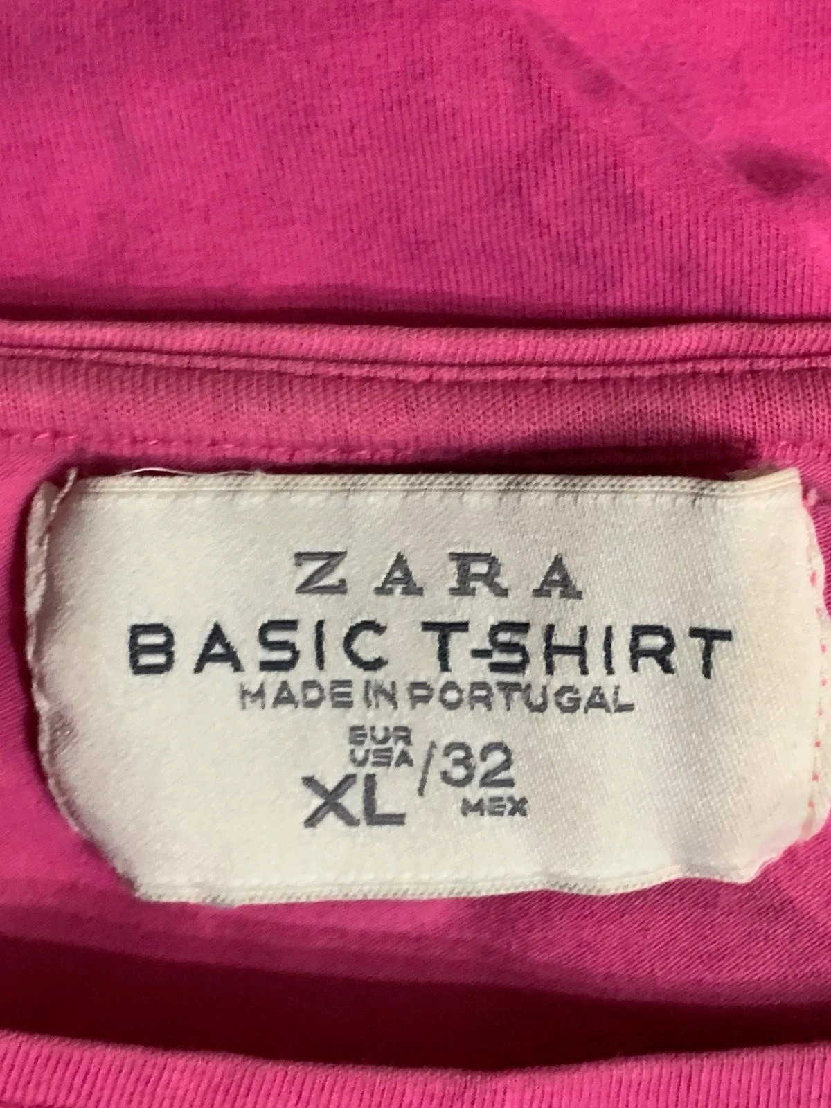 Camiseta rosa flores pintadas | Pink hand-painted flower t-shirt | Zara – Zara – taille XL / 42 / 14 5