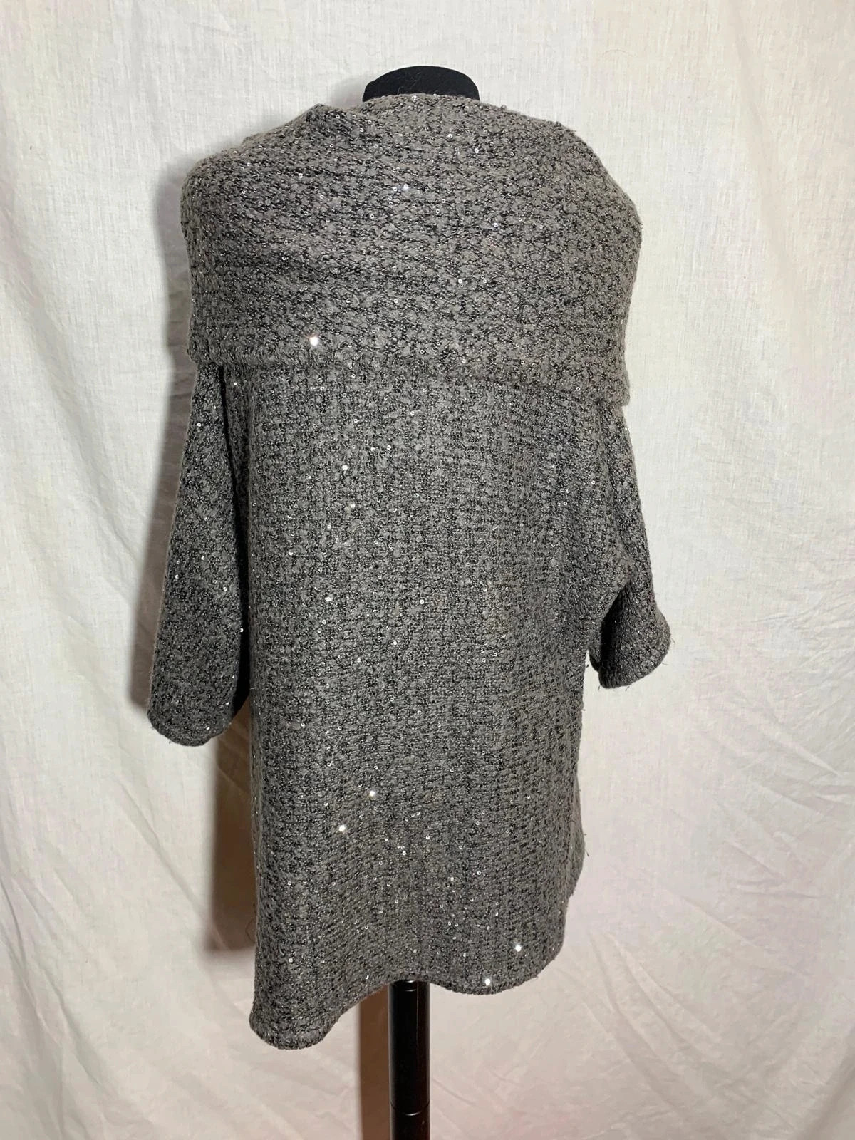 Jersey gris oversize cuello alto | Grey oversize cowl neck sweater | Toscane – Toscane – taille S / 36 / 8 5