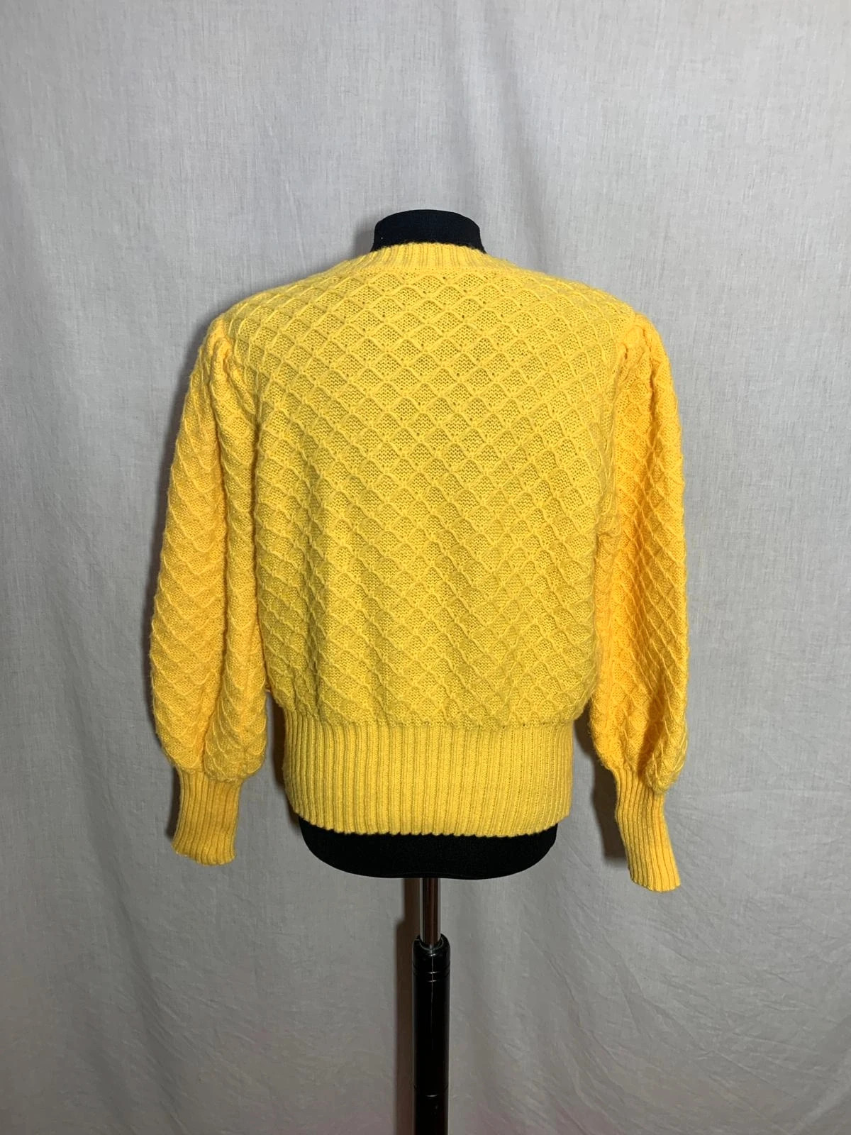 Jersey de punto amarillo con textura de rombos | Yellow diamond knit sweater | Shein – Shein – taille XL / 42 / 14 2