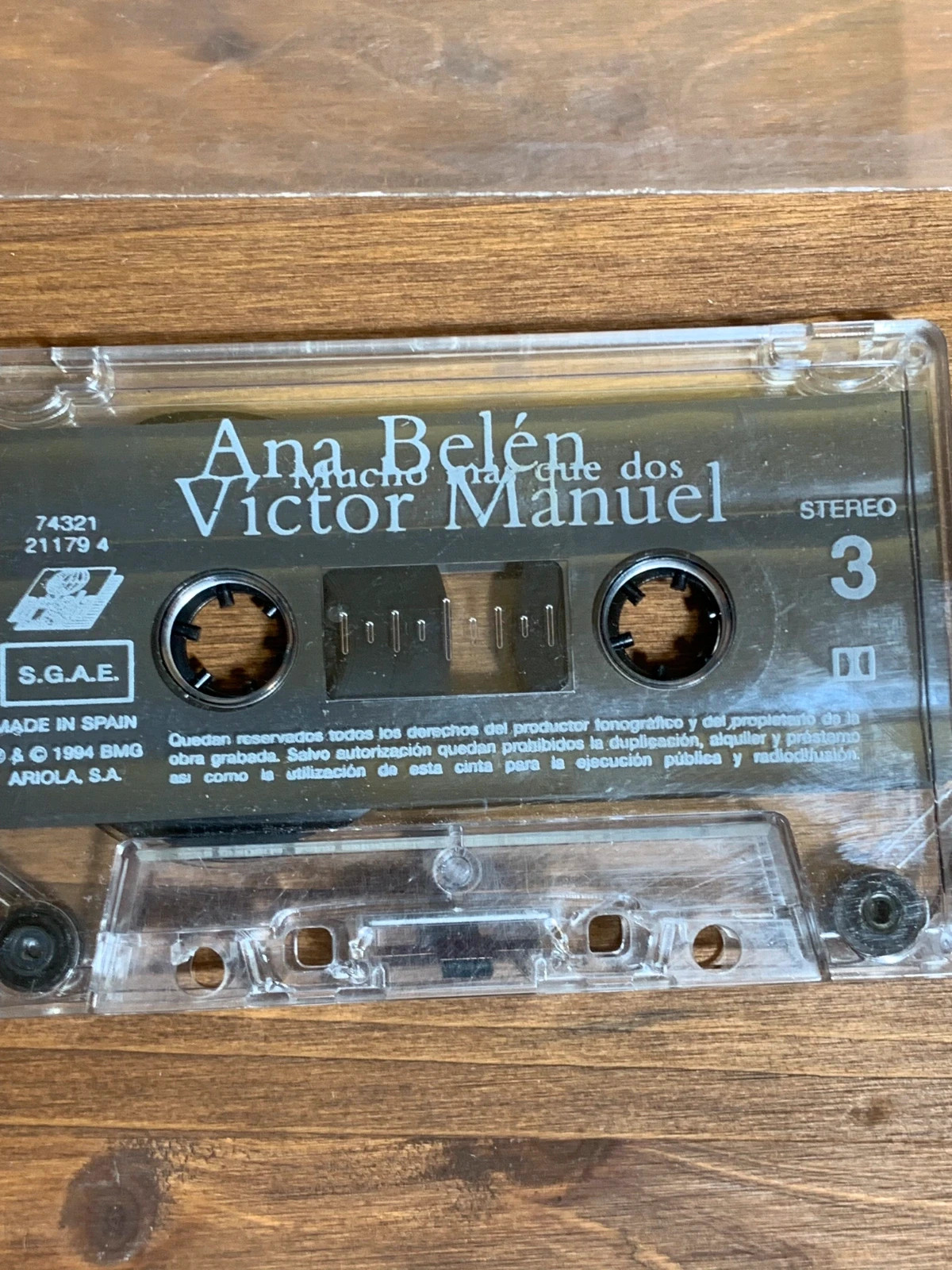 Cassette Ana Belén & Víctor Manuel Mucho Más Que Dos | Vintage Audio Tape 2