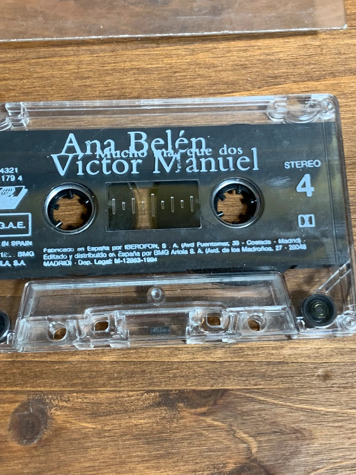 Cassette Ana Belén & Víctor Manuel Mucho Más Que Dos | Vintage Audio Tape 3