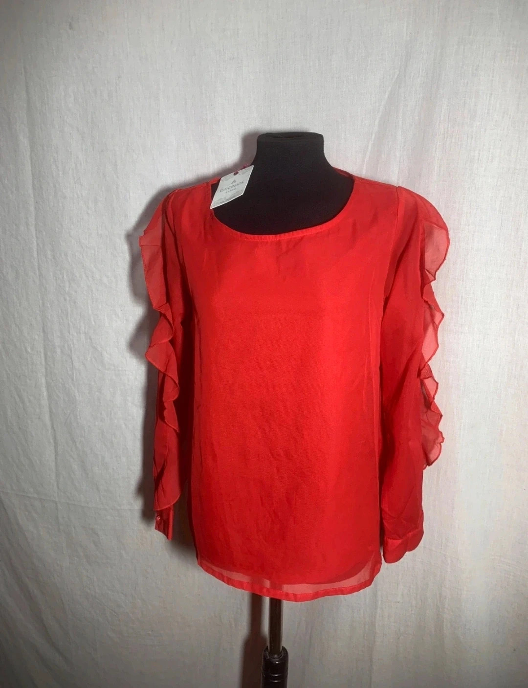 Blusa de Ceremonia Roja con Volantes | Red Ceremony Blouse with Ruffles – Riverside – taille M / 38 / 10 2