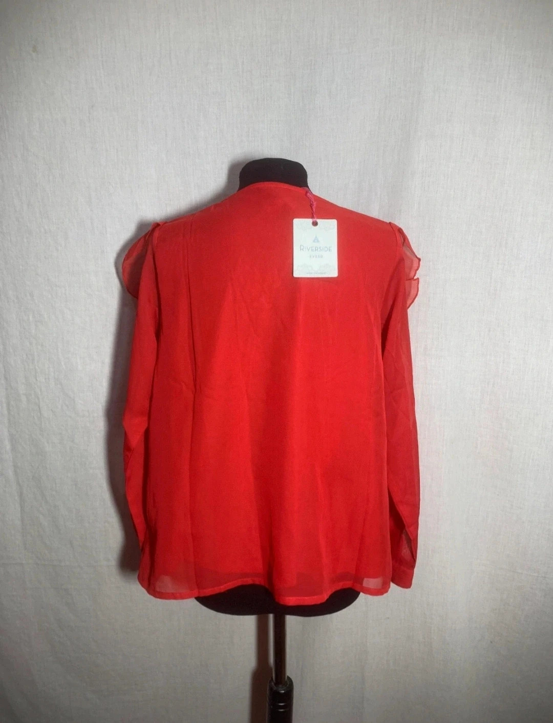 Blusa de Ceremonia Roja con Volantes | Red Ceremony Blouse with Ruffles – Riverside – taille M / 38 / 10 3