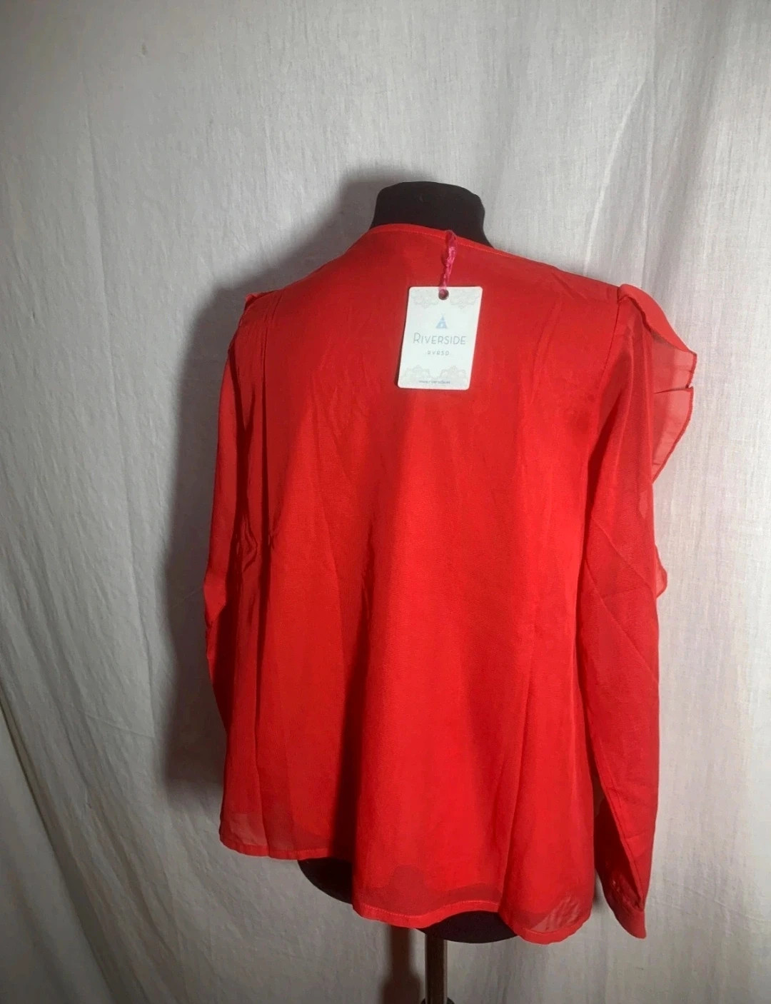 Blusa de Ceremonia Roja con Volantes | Red Ceremony Blouse with Ruffles – Riverside – taille M / 38 / 10 4