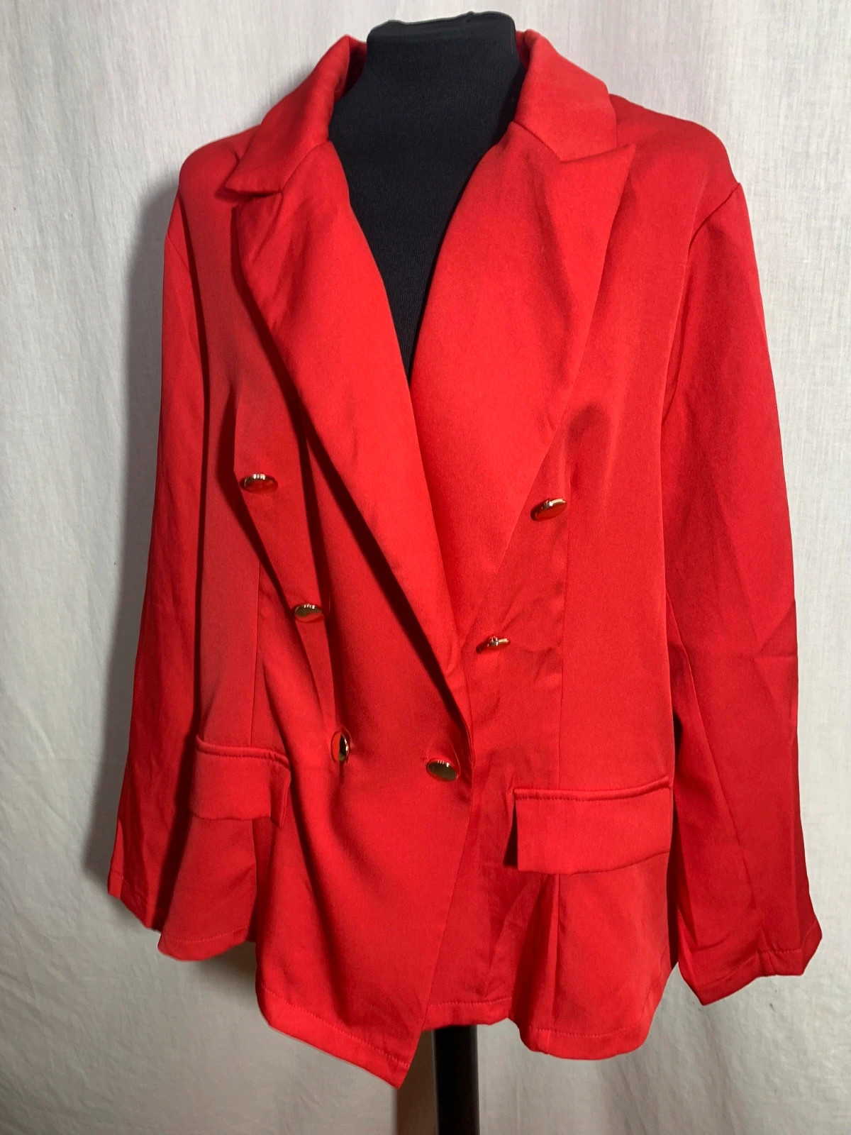 Blazer roja mujer | Red women’s blazer | Shein Curve – Shein Curve – taille XXXL / 46 / 18 5