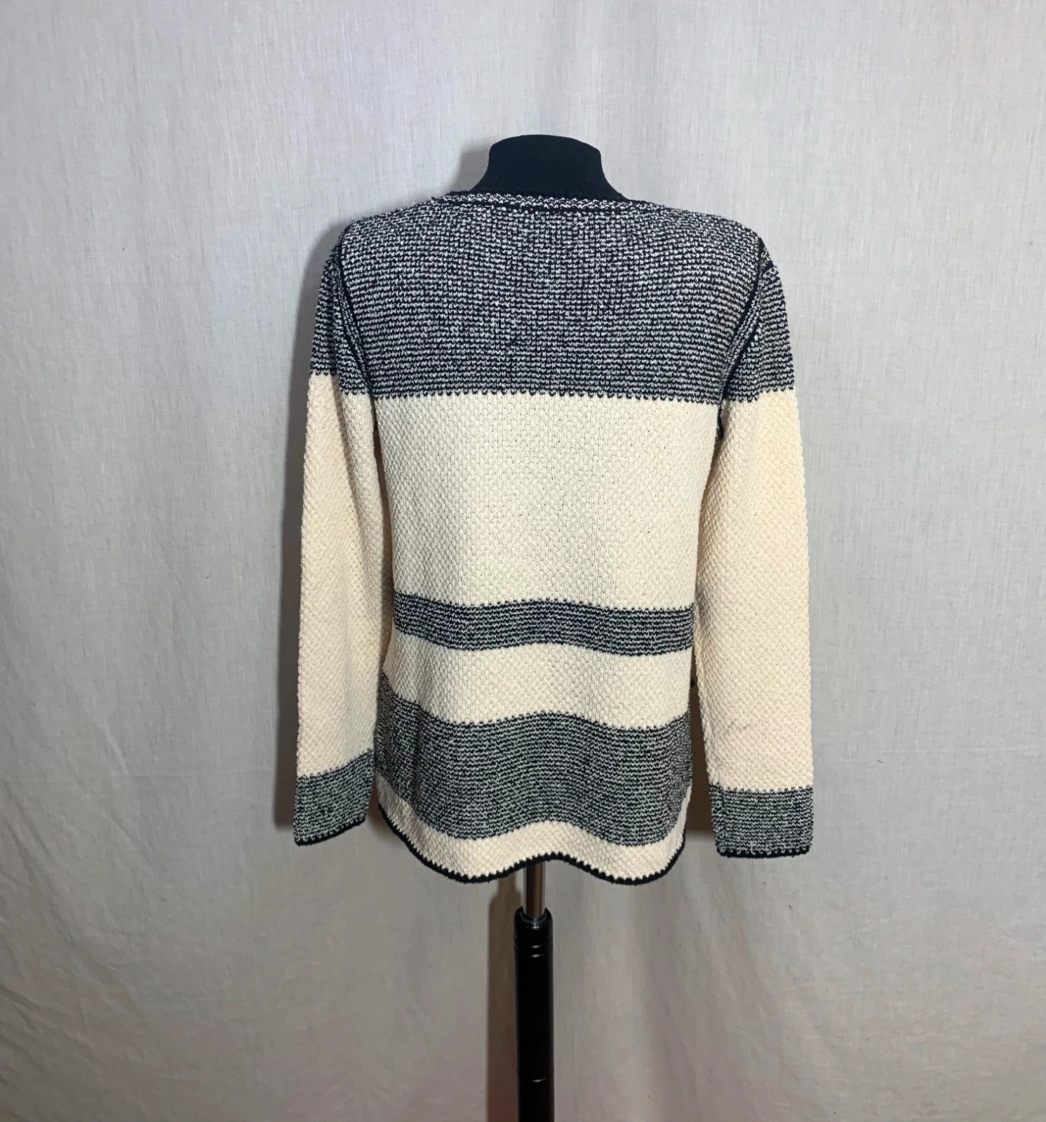 Jersey bicolor crema y negro | Cream and black sweater | Pilar Prieto – Pilar Prieto – taille M / 38 / 10 2