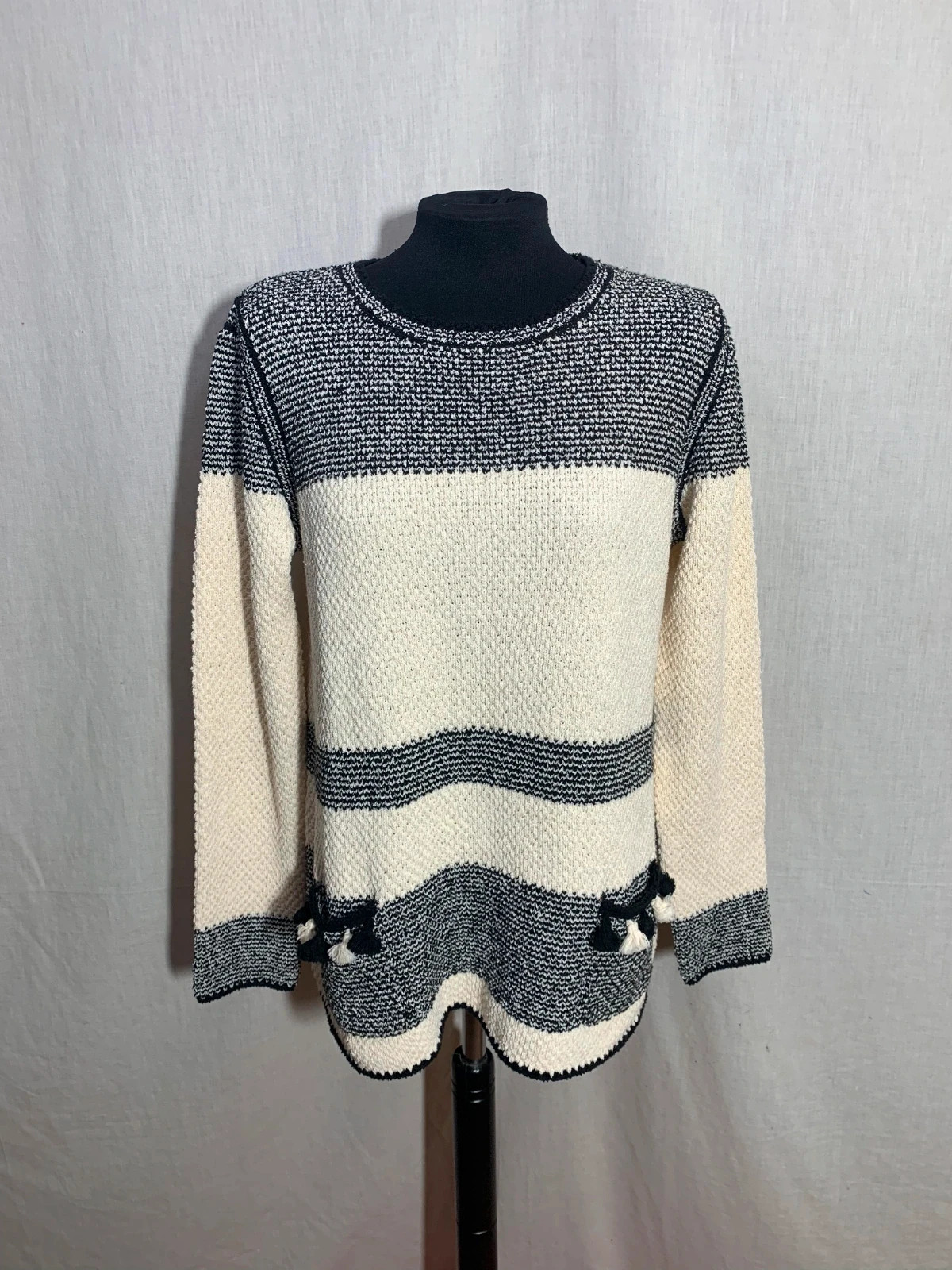 Jersey bicolor crema y negro | Cream and black sweater | Pilar Prieto – Pilar Prieto – taille M / 38 / 10 5