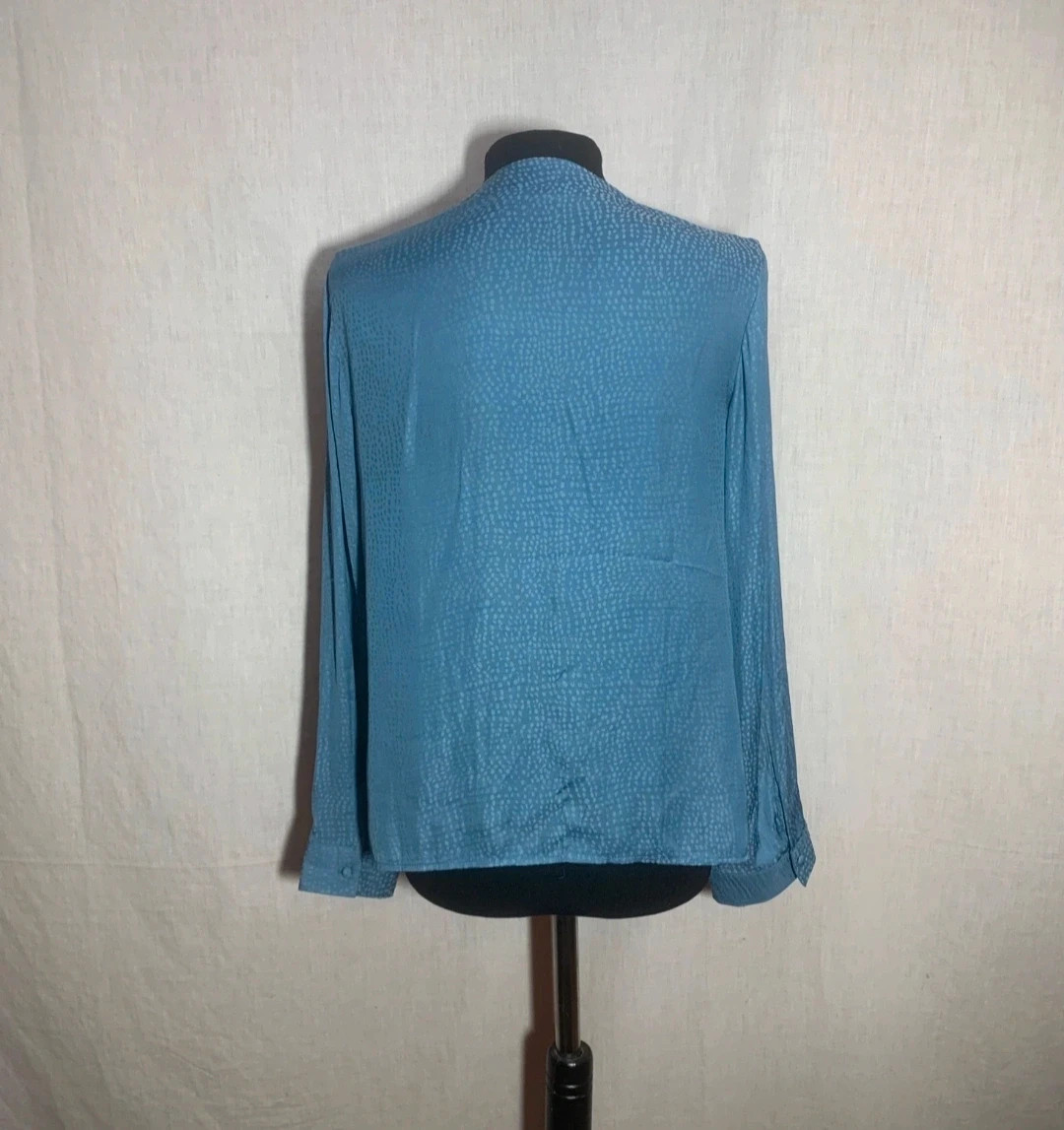 Blusa Estampada Azul con Lunares Blancos | Blue Blouse with White Polka Dots | Sfera – Sfera – taille M / 38 / 10 4