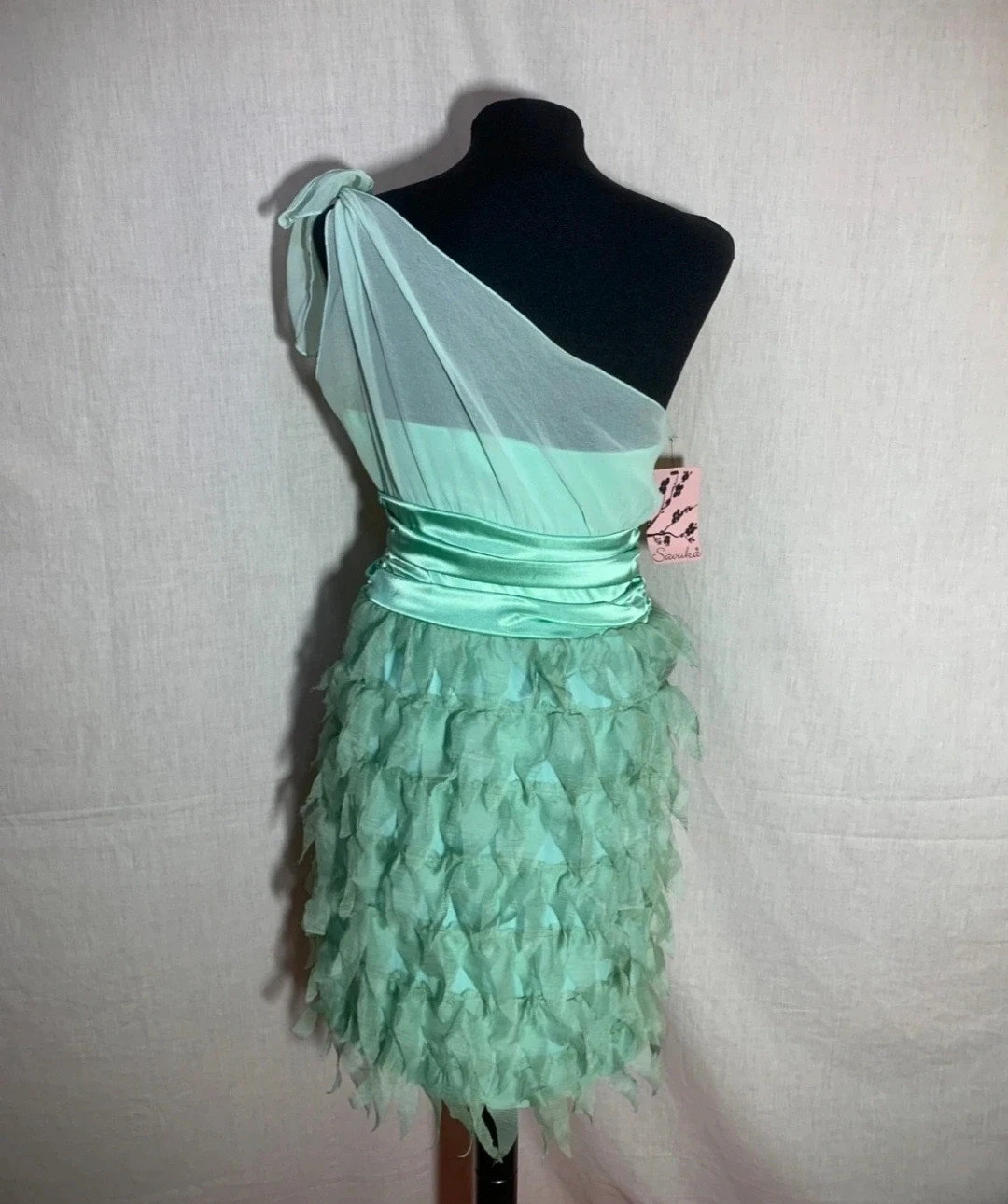 Vestido fiesta escote corazón y volantes falda | Party Dress with Sweetheart Neckline Ruffled Skirt – Savuka – taille M / 38 / 10 5
