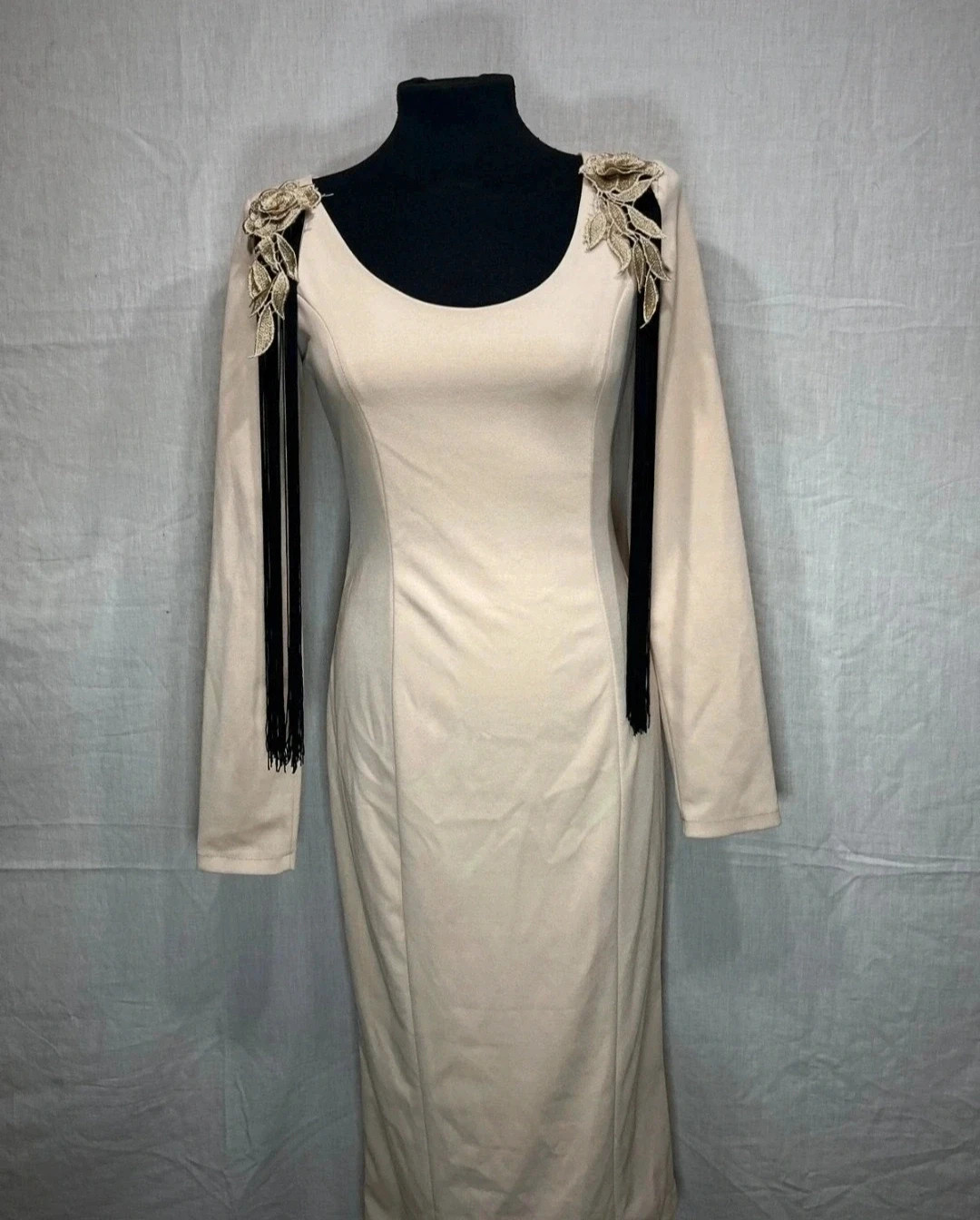 Vestido largo ceremonia Beige | Beige Long Ceremony Dress | Marta en Brazil – Marta en Brazil – taille M / 38 / 10 2