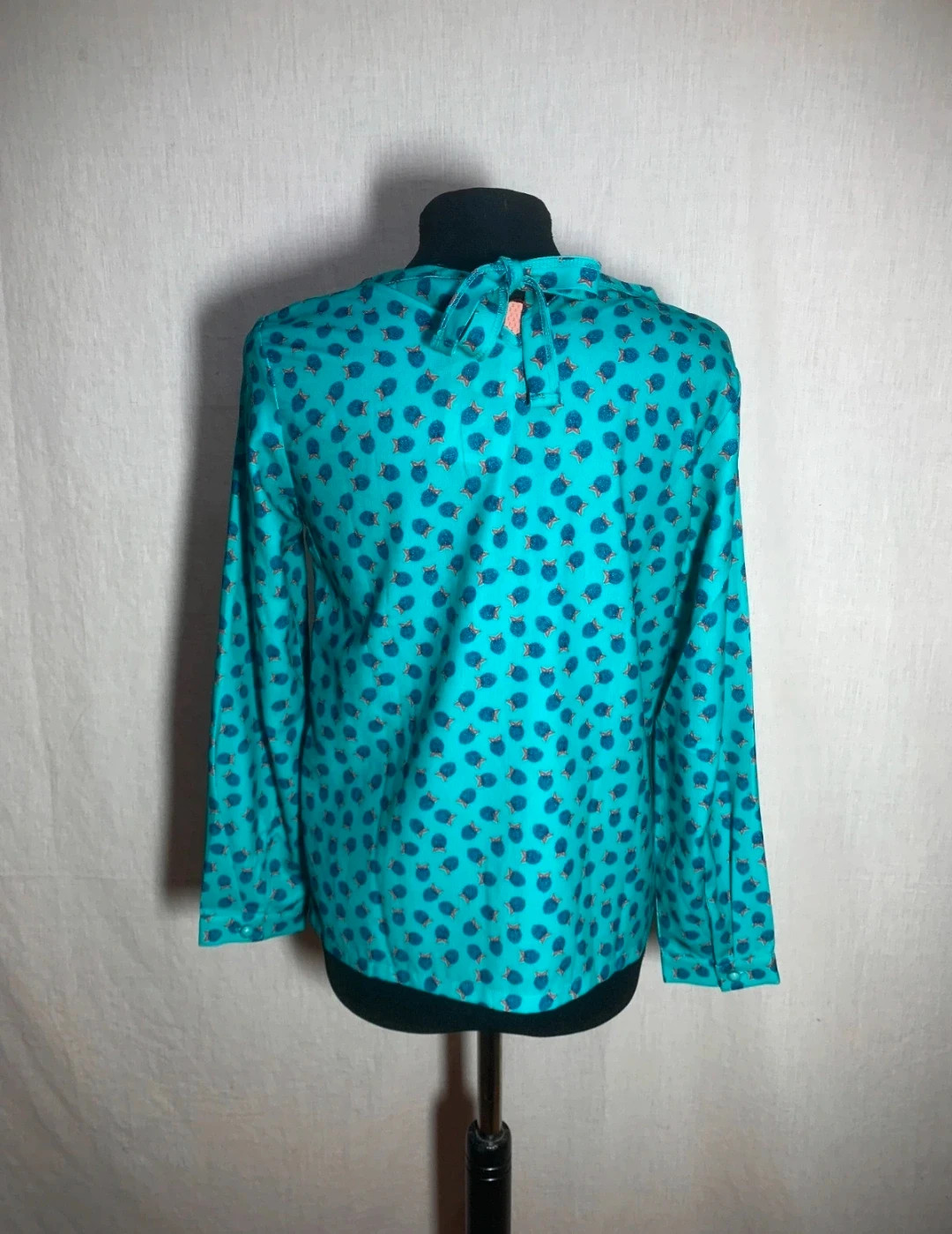 Blusa Estampada Turquesa | Turquoise Printed Blouse | Akino Laude – AKINO LAUDE – taille XS / 34 / 6 4