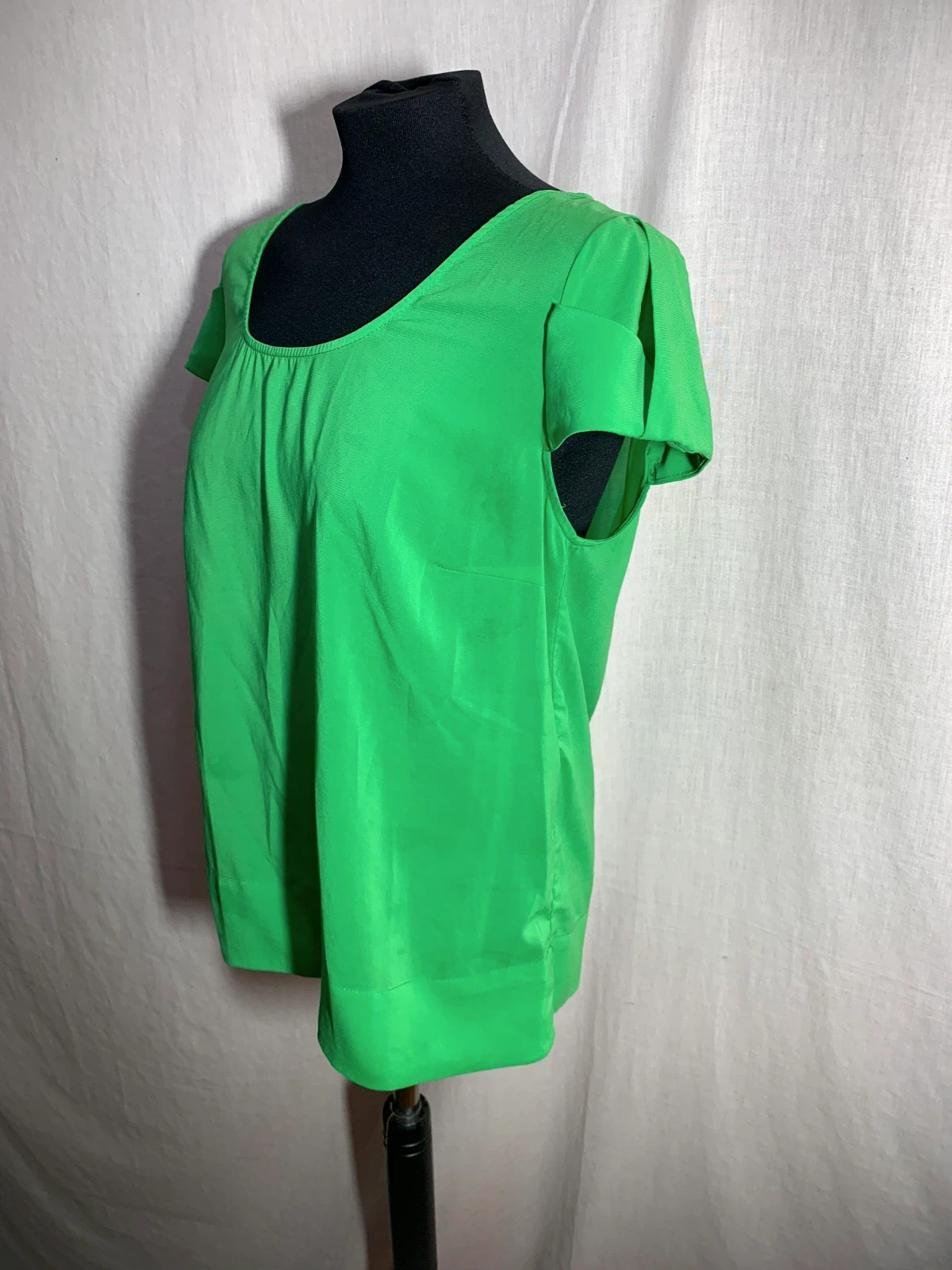 Blusa de fiesta de manga corta verde | Green Short Sleeve Party Blouse – Zara – taille L / 40 / 12 3